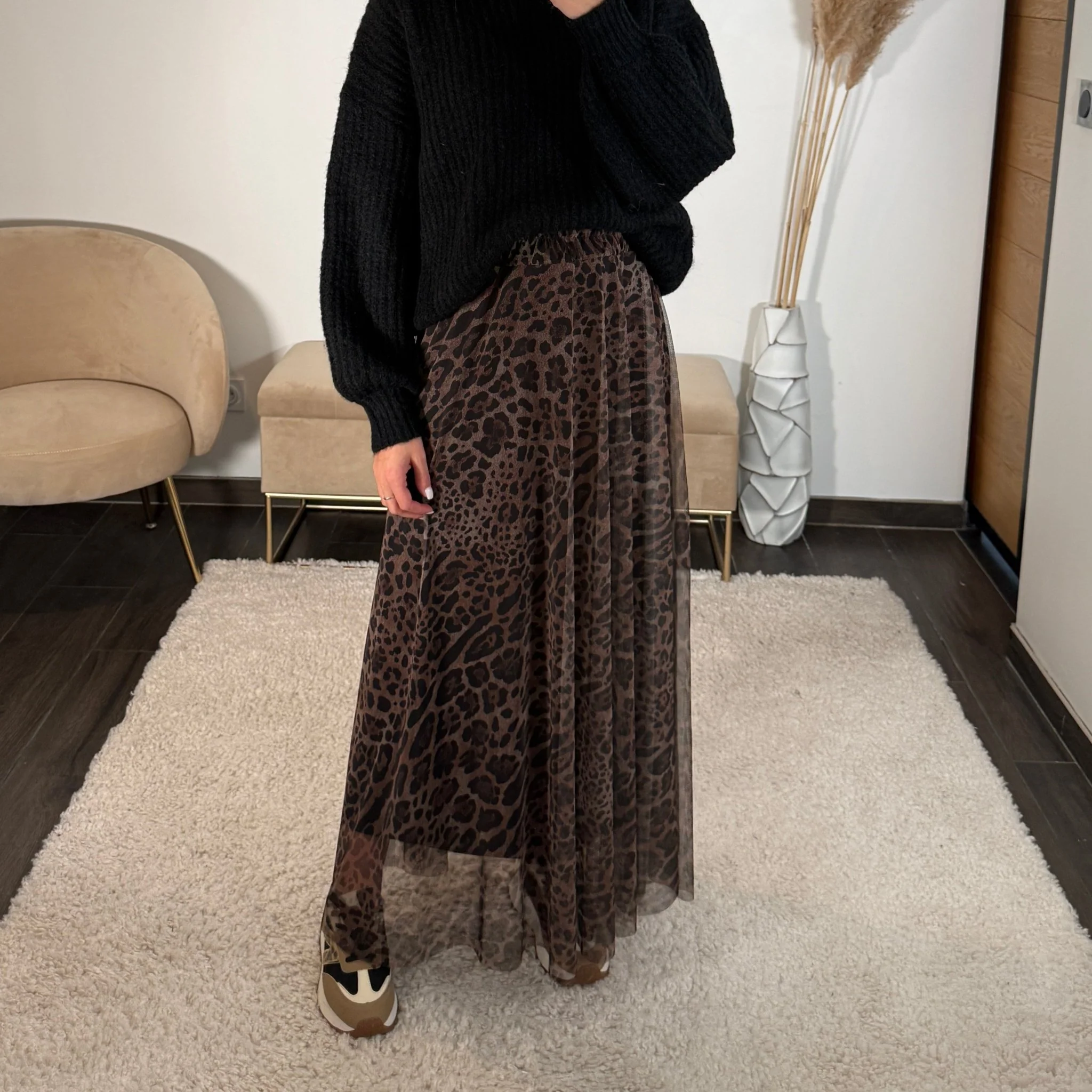 JUPE EN TULLE LEOPARD MAIA