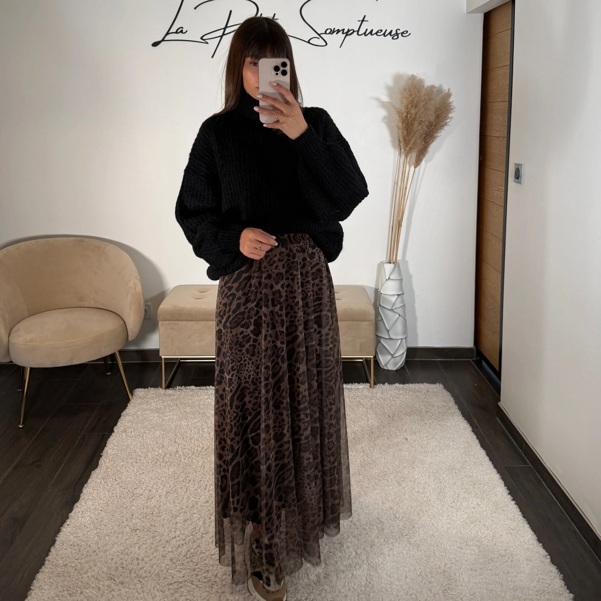 JUPE EN TULLE LEOPARD MAIA - Image 2