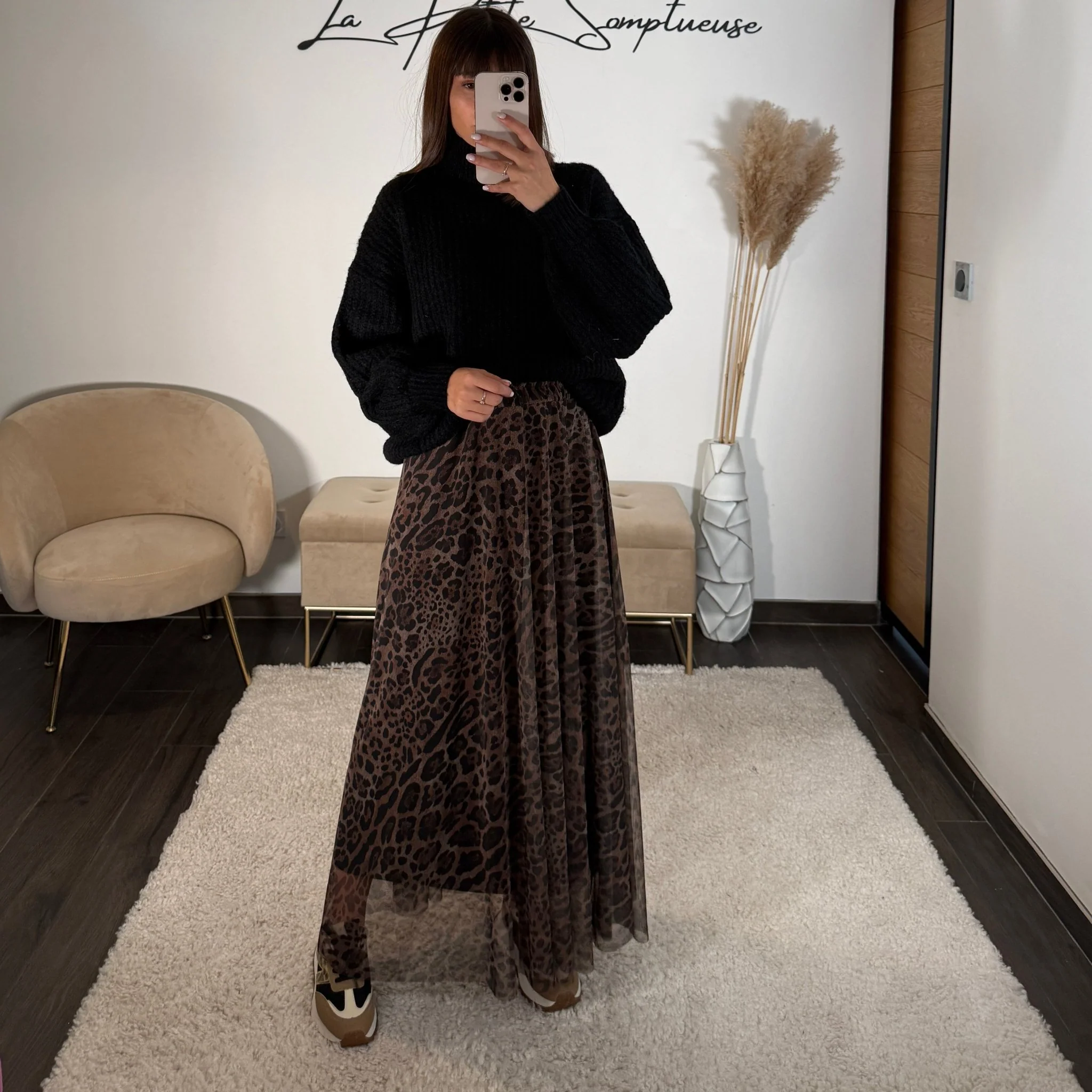 JUPE EN TULLE LEOPARD MAIA - Image 3
