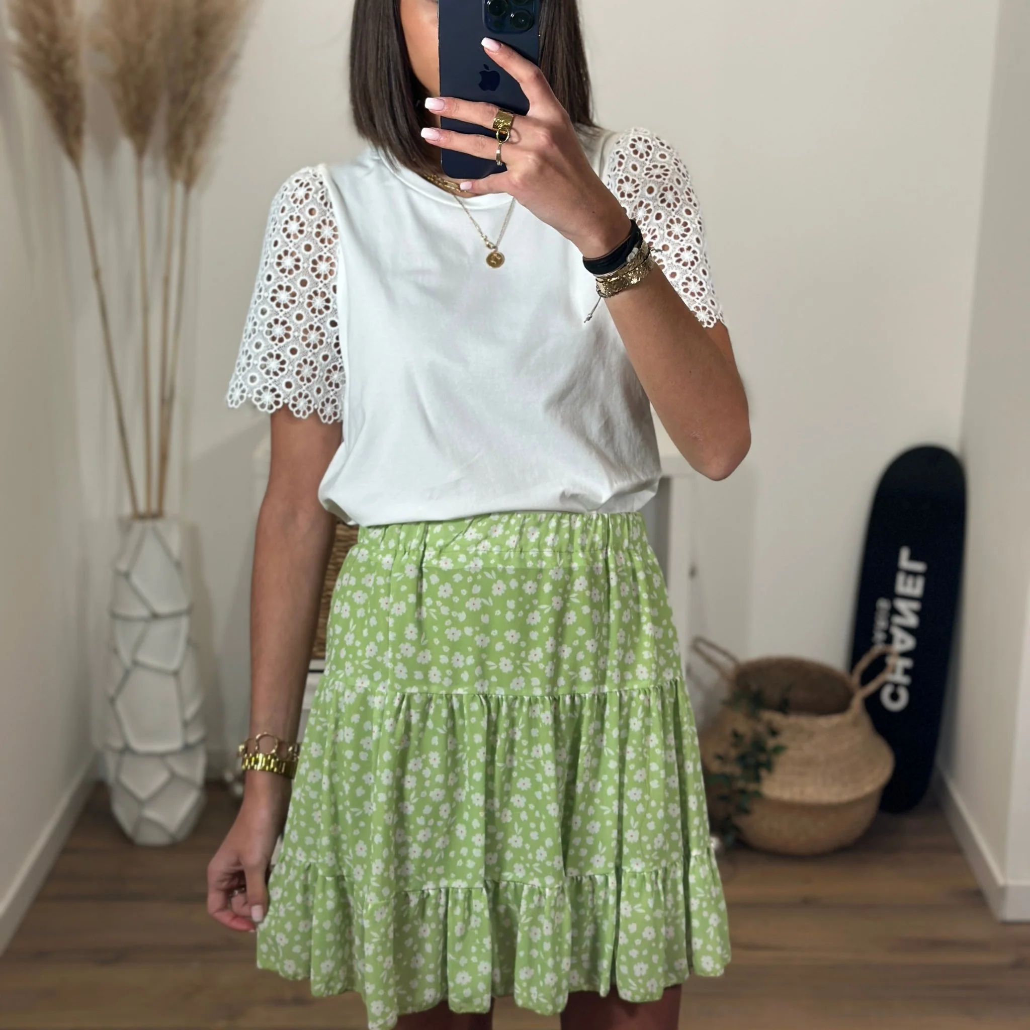 JUPE FEURIE VERT YULIA