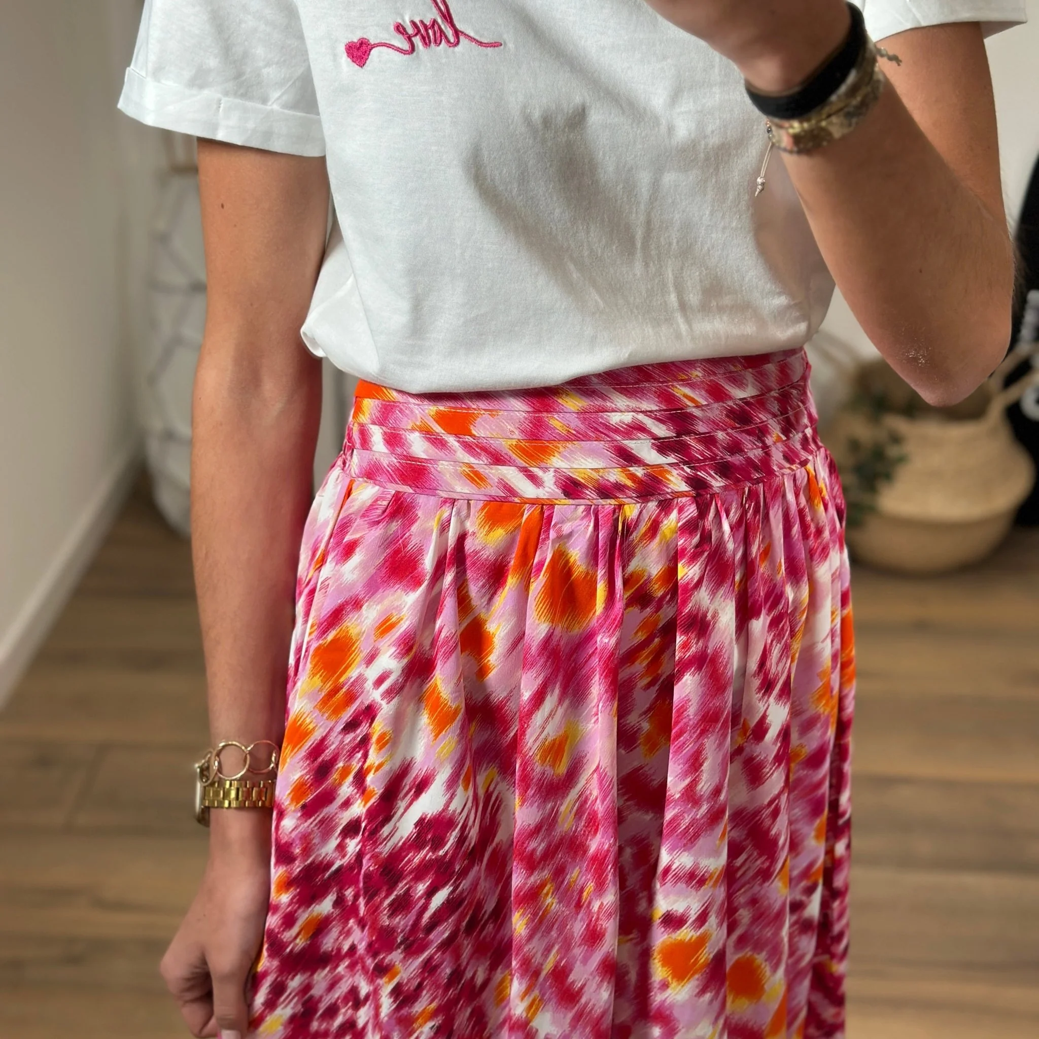 JUPE LONGUE ROSE ORANE - Image 5