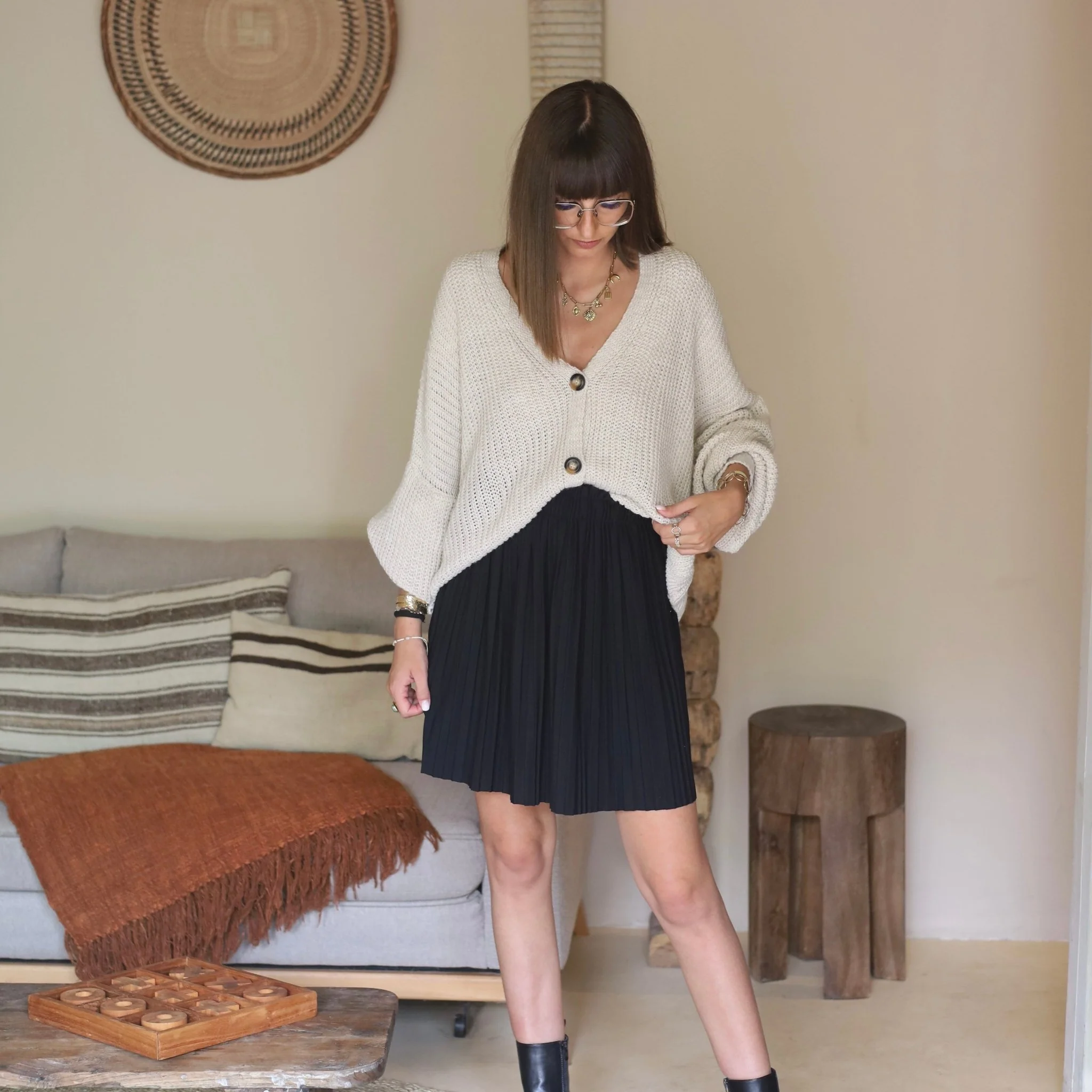 JUPE NOIRE PLISSÉE EMY - Image 2