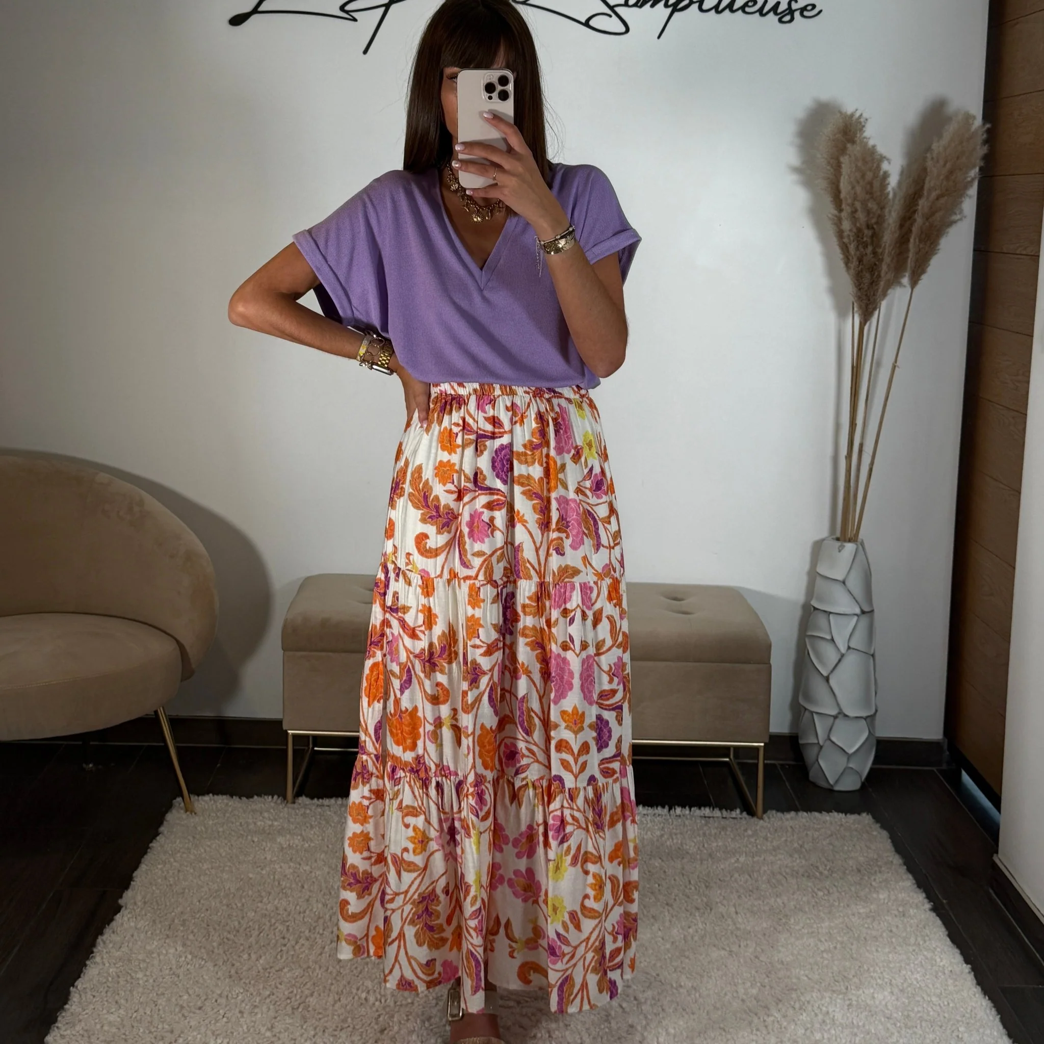 JUPE ORANGE FLAVIE - Image 3