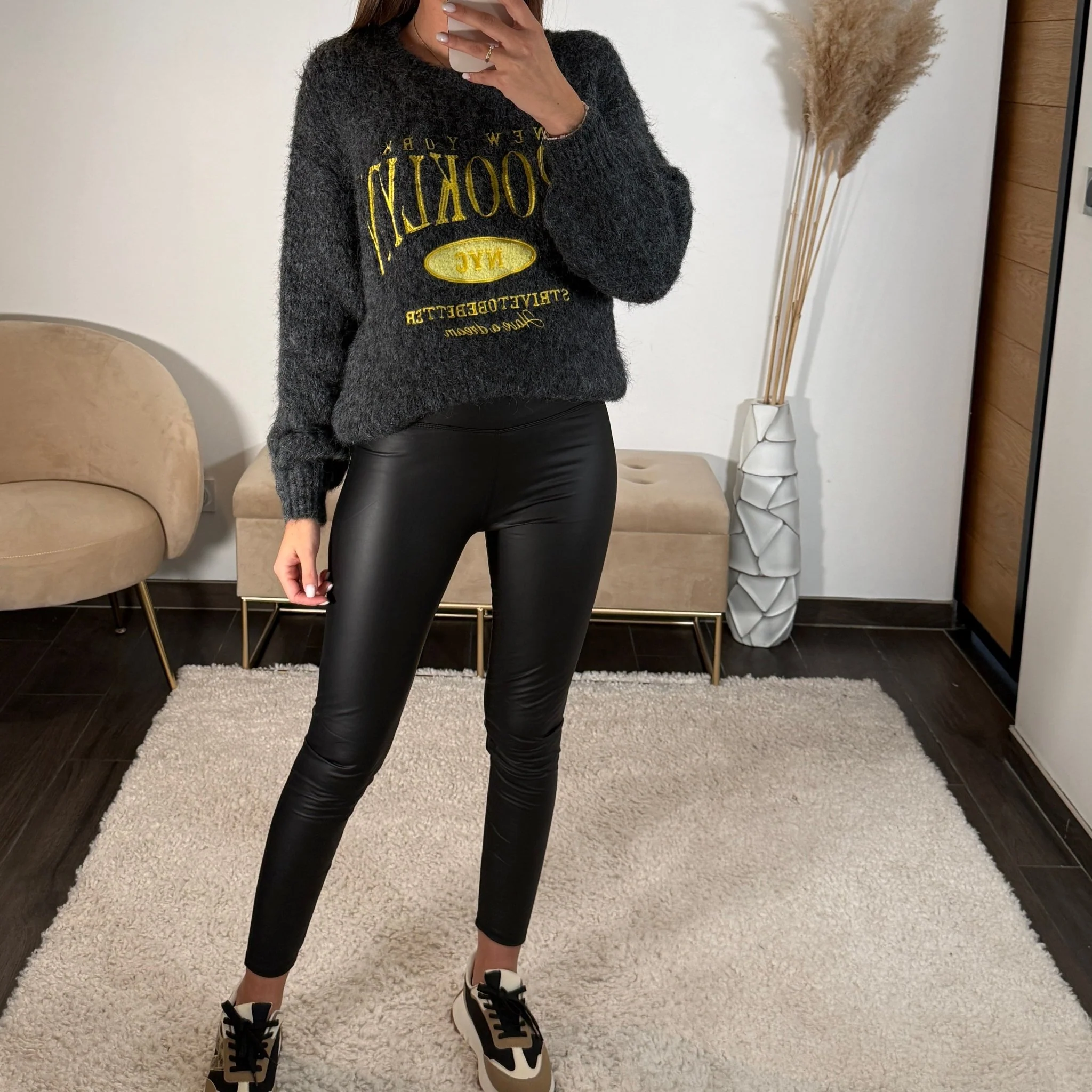 LEGGING NOIR SIMILICUIR POLAIRE ILAN - Image 2