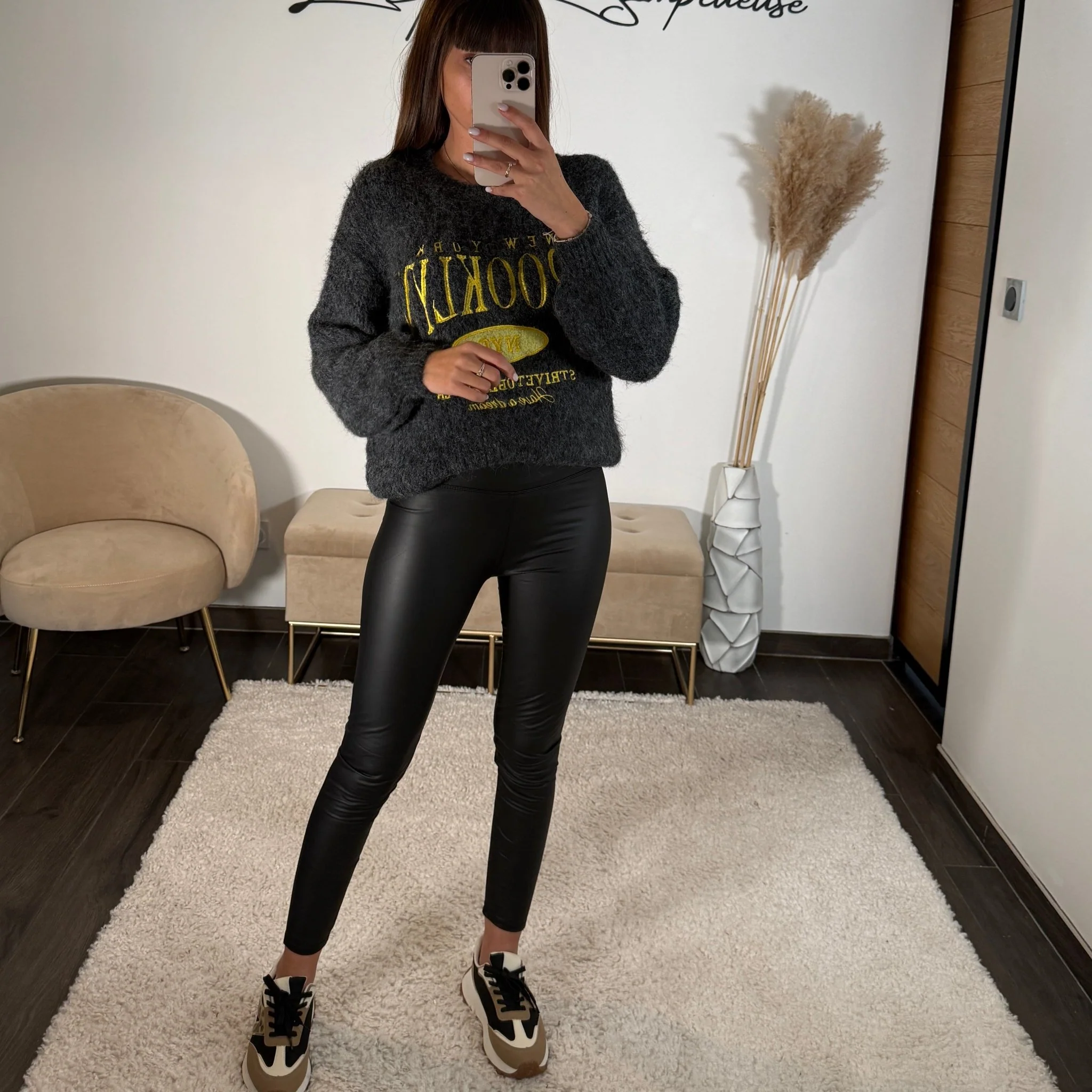 LEGGING NOIR SIMILICUIR POLAIRE ILAN - Image 3