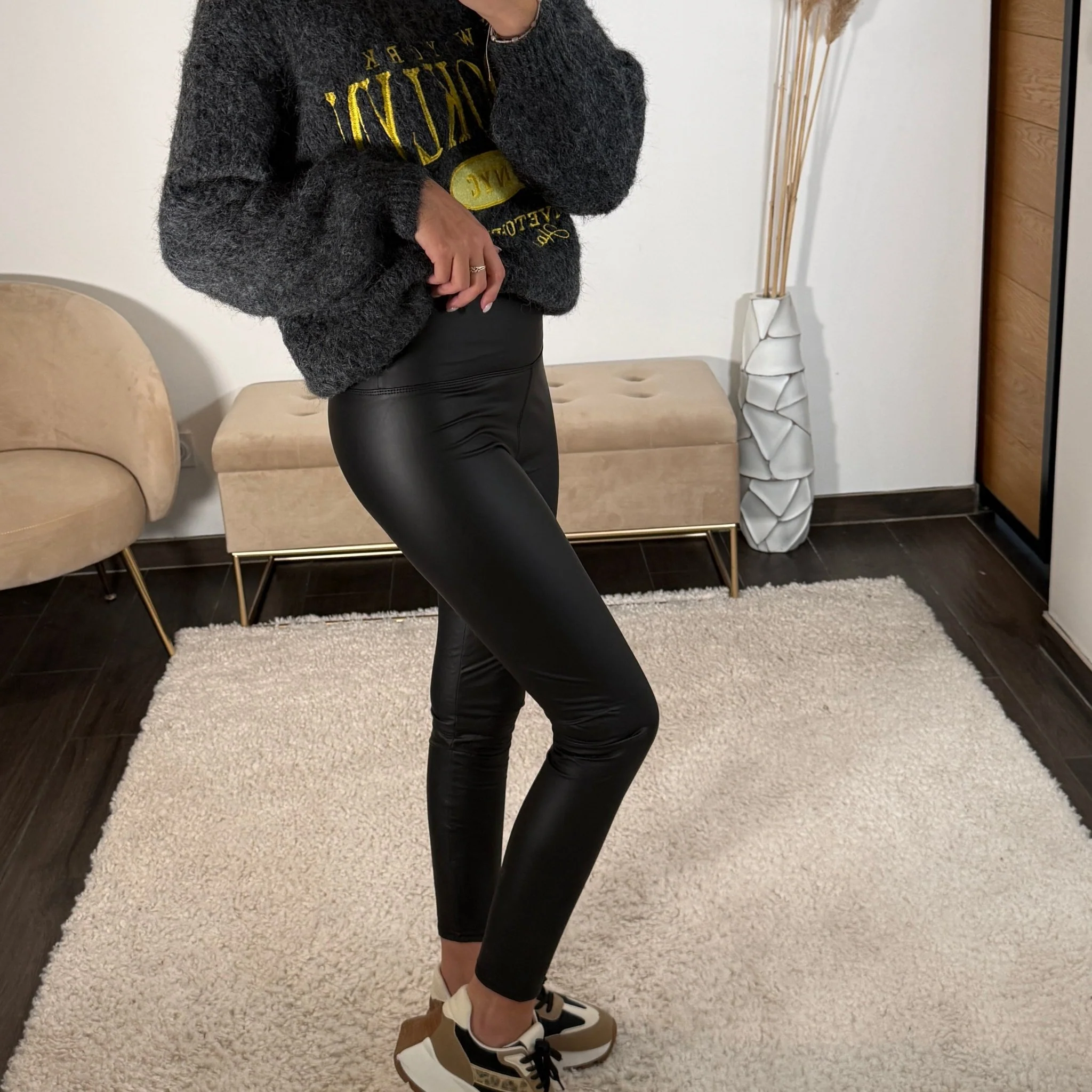 LEGGING NOIR SIMILICUIR POLAIRE ILAN - Image 4