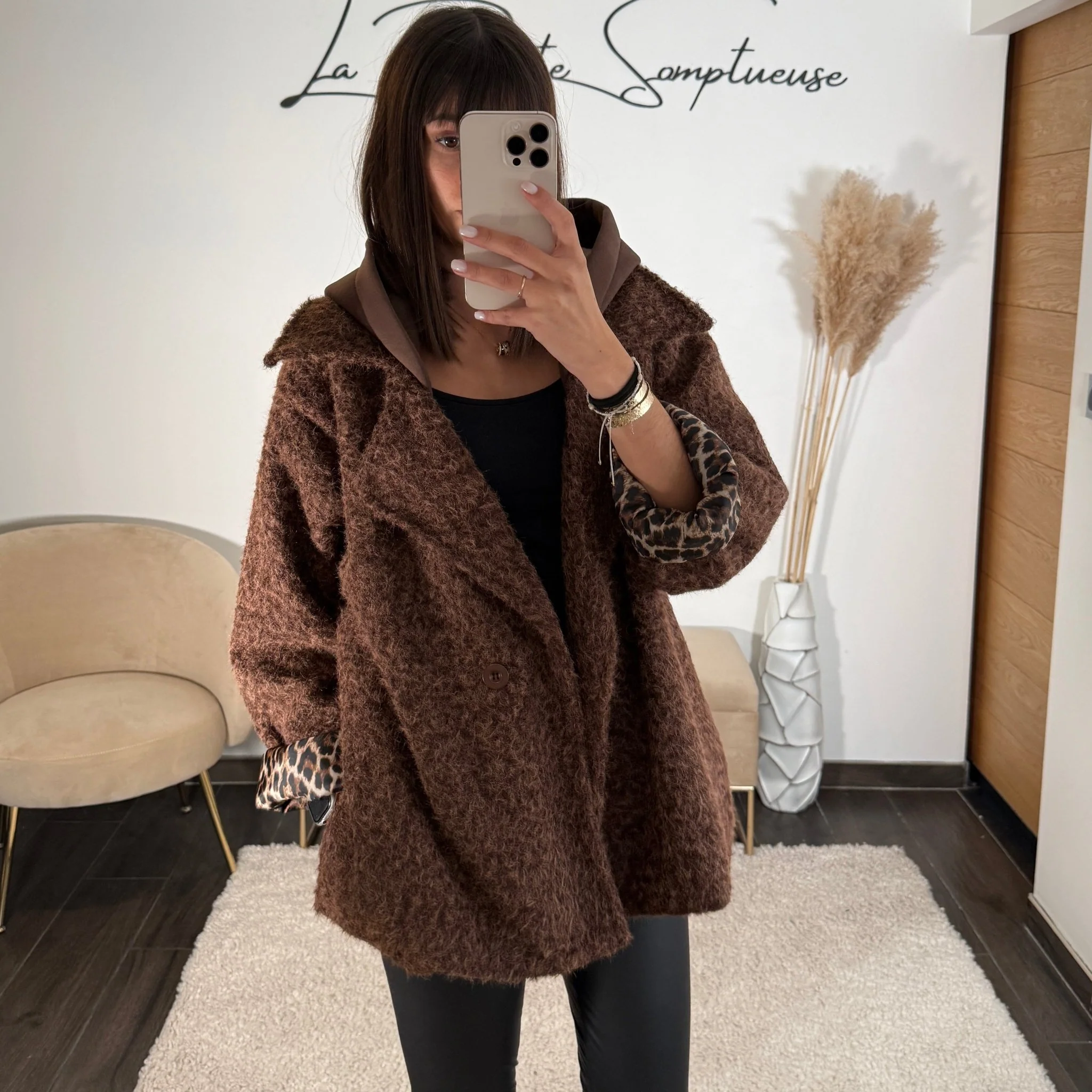 MANTEAU CAPUCHE CHOCO AIDEN - Image 2