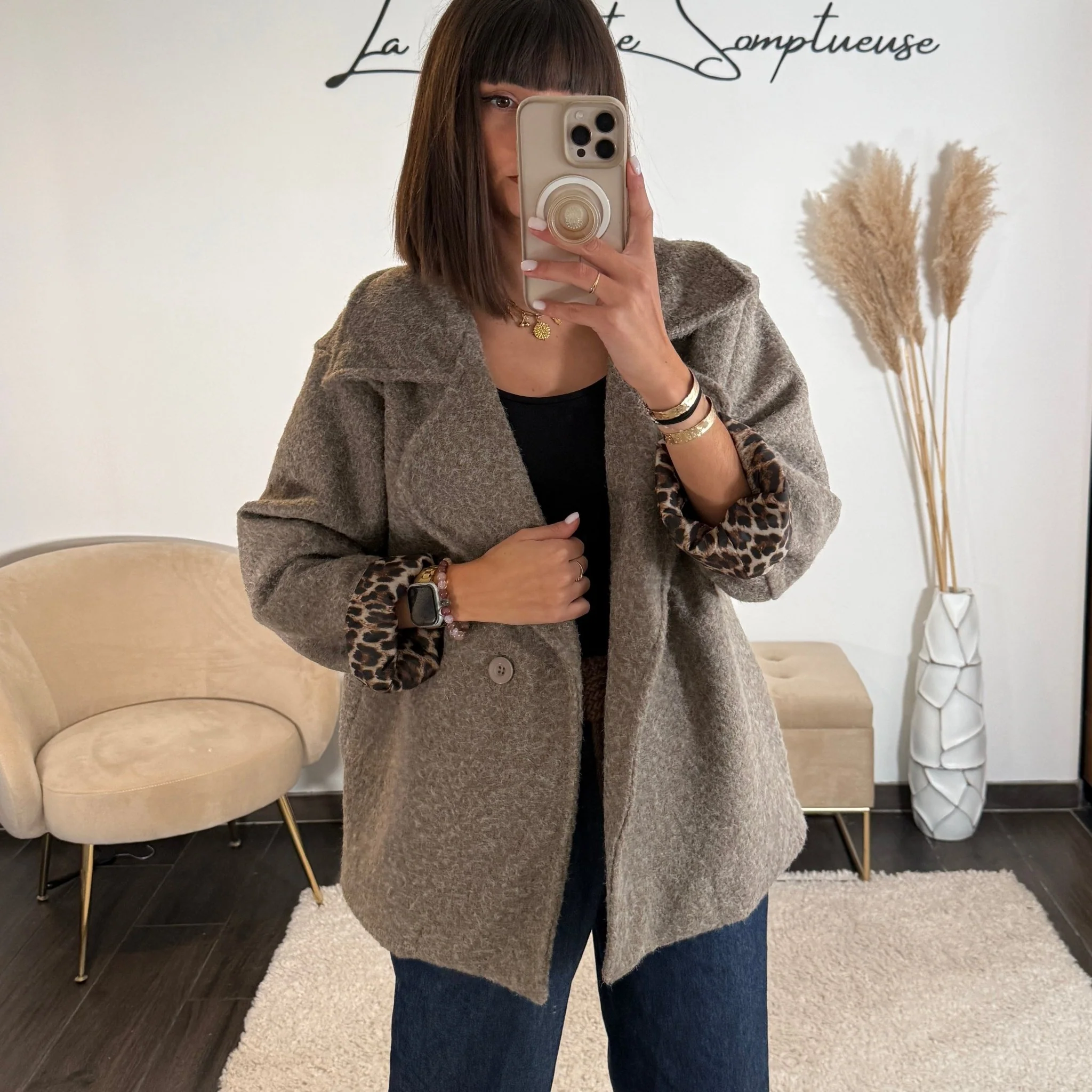 MANTEAU GRIS LEO