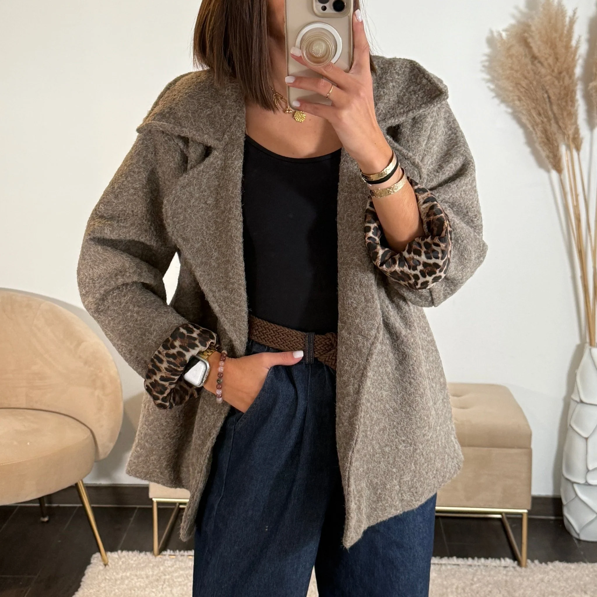 MANTEAU GRIS LEO - Image 2