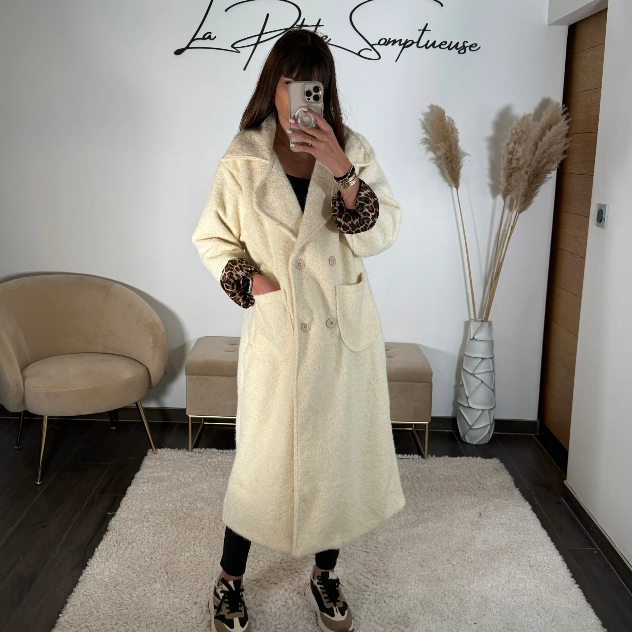 MANTEAU LONG ECRU MAX - Image 2