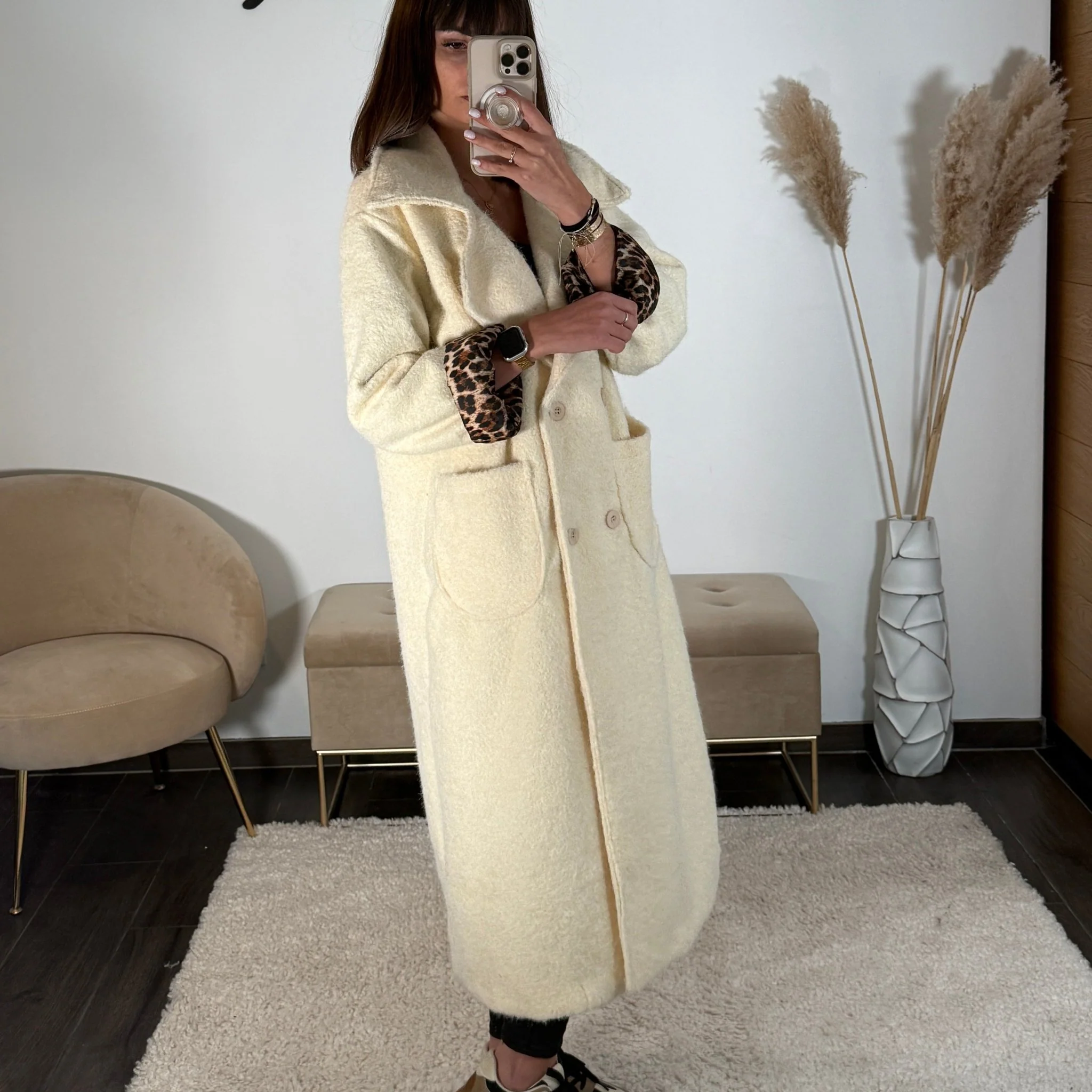 MANTEAU LONG ECRU MAX - Image 3