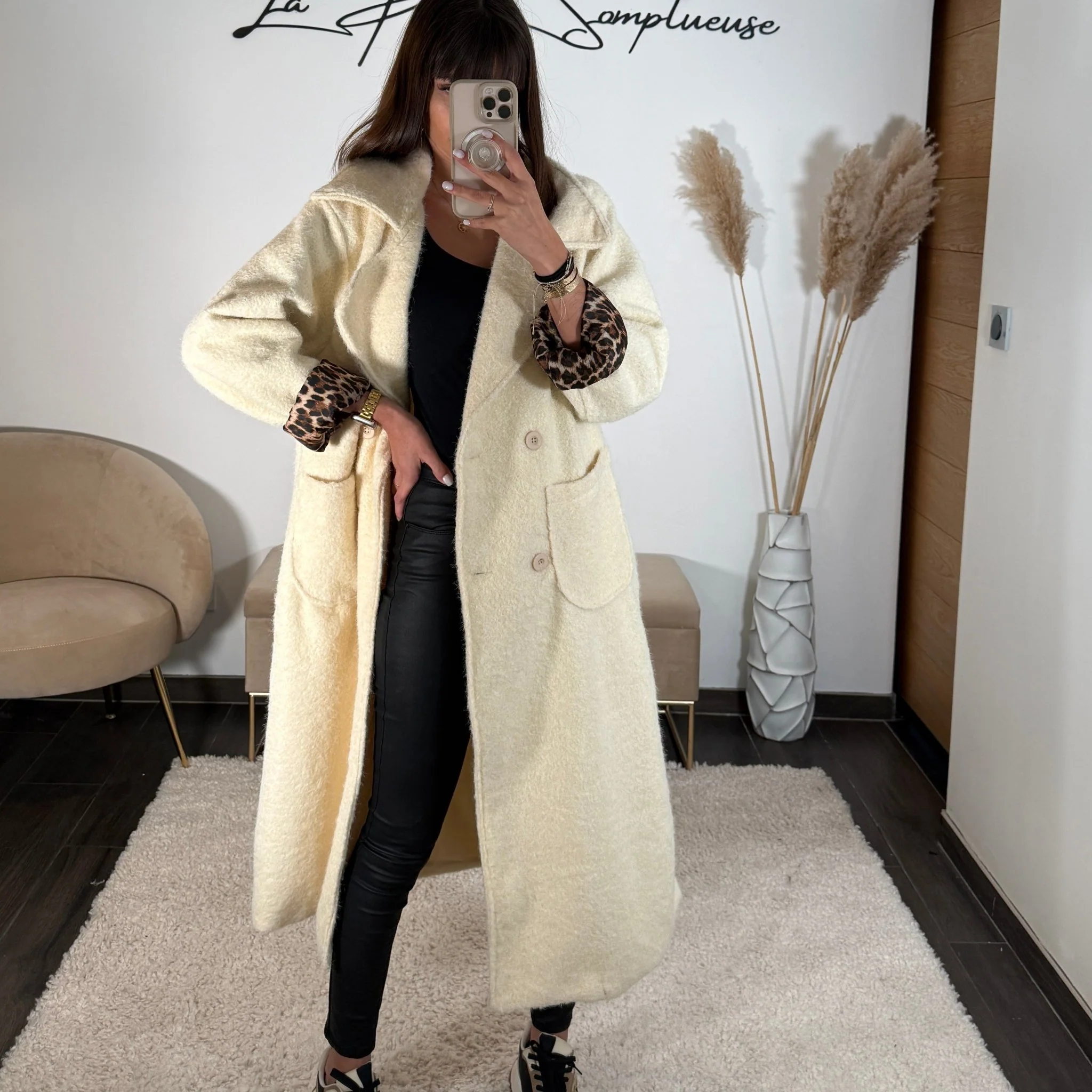 MANTEAU LONG ECRU MAX - Image 5