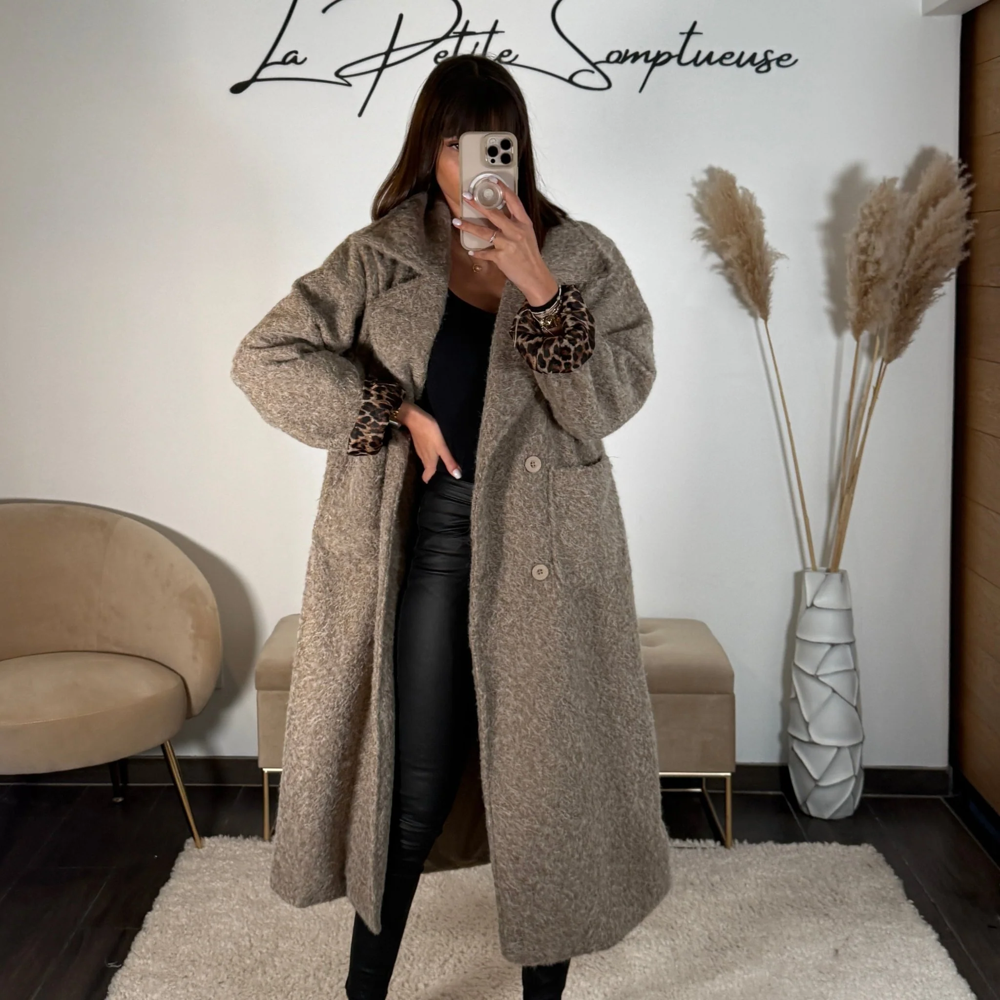 MANTEAU LONG TAUPE MAX - Image 2