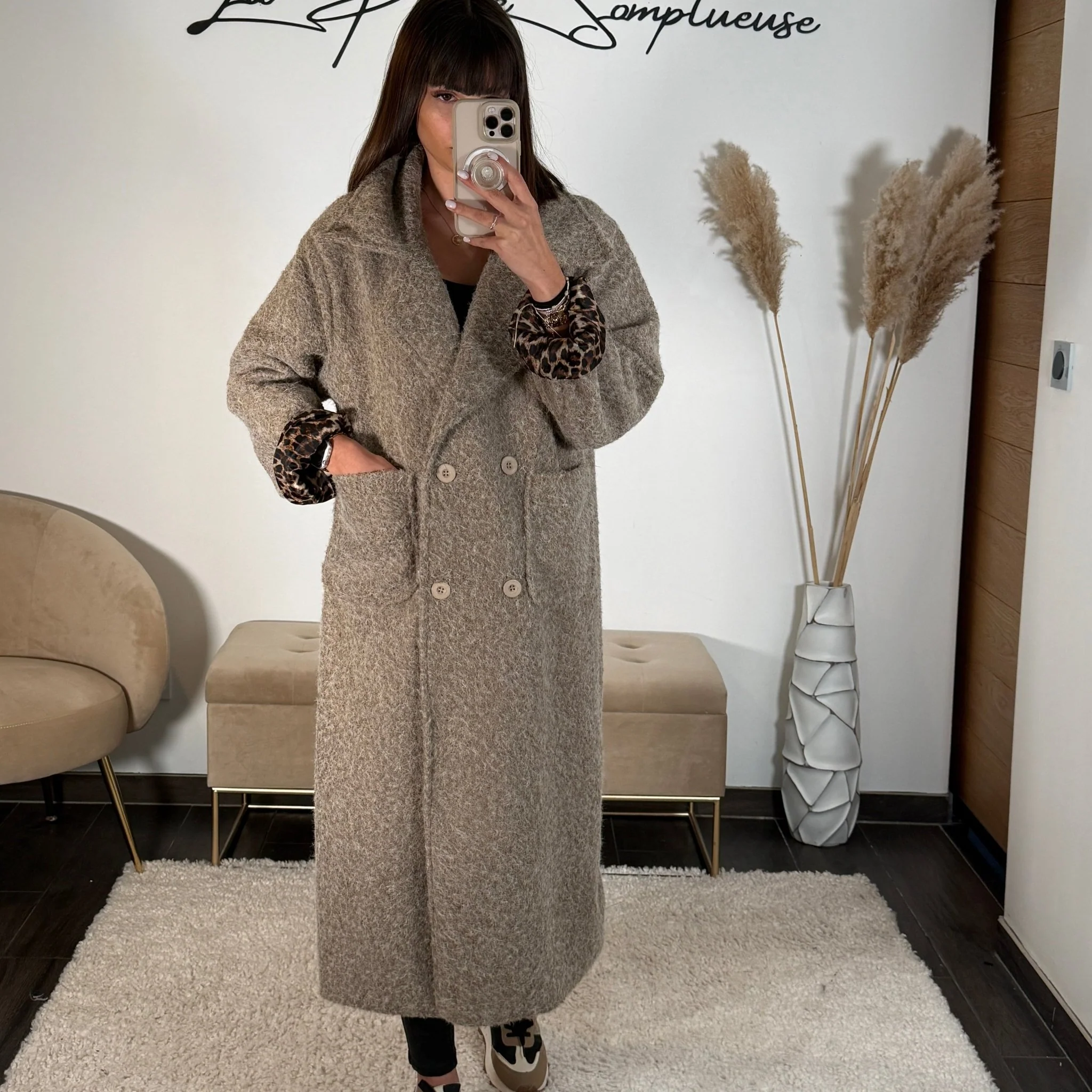 MANTEAU LONG TAUPE MAX - Image 3