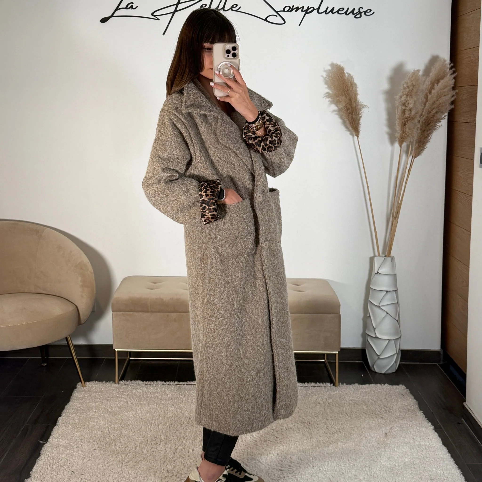 MANTEAU LONG TAUPE MAX - Image 4