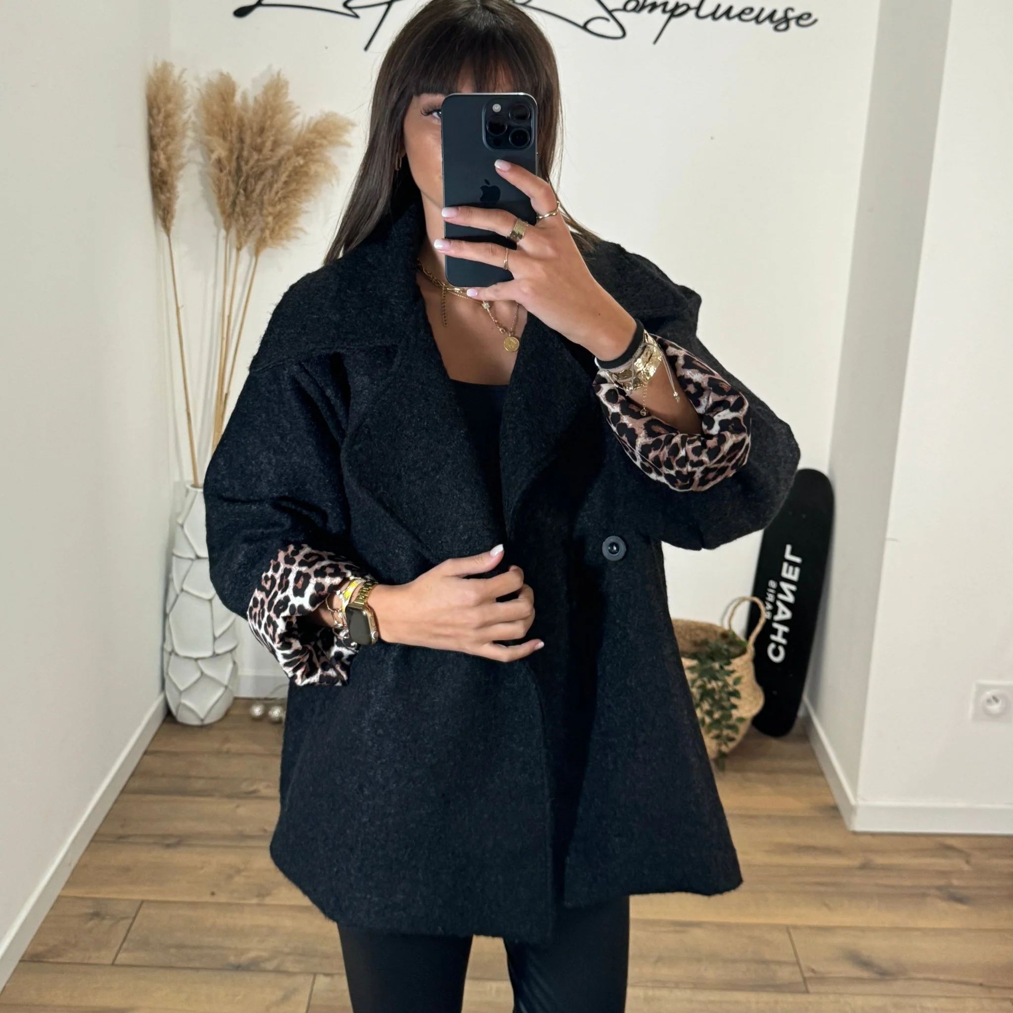 MANTEAU NOIR LEO