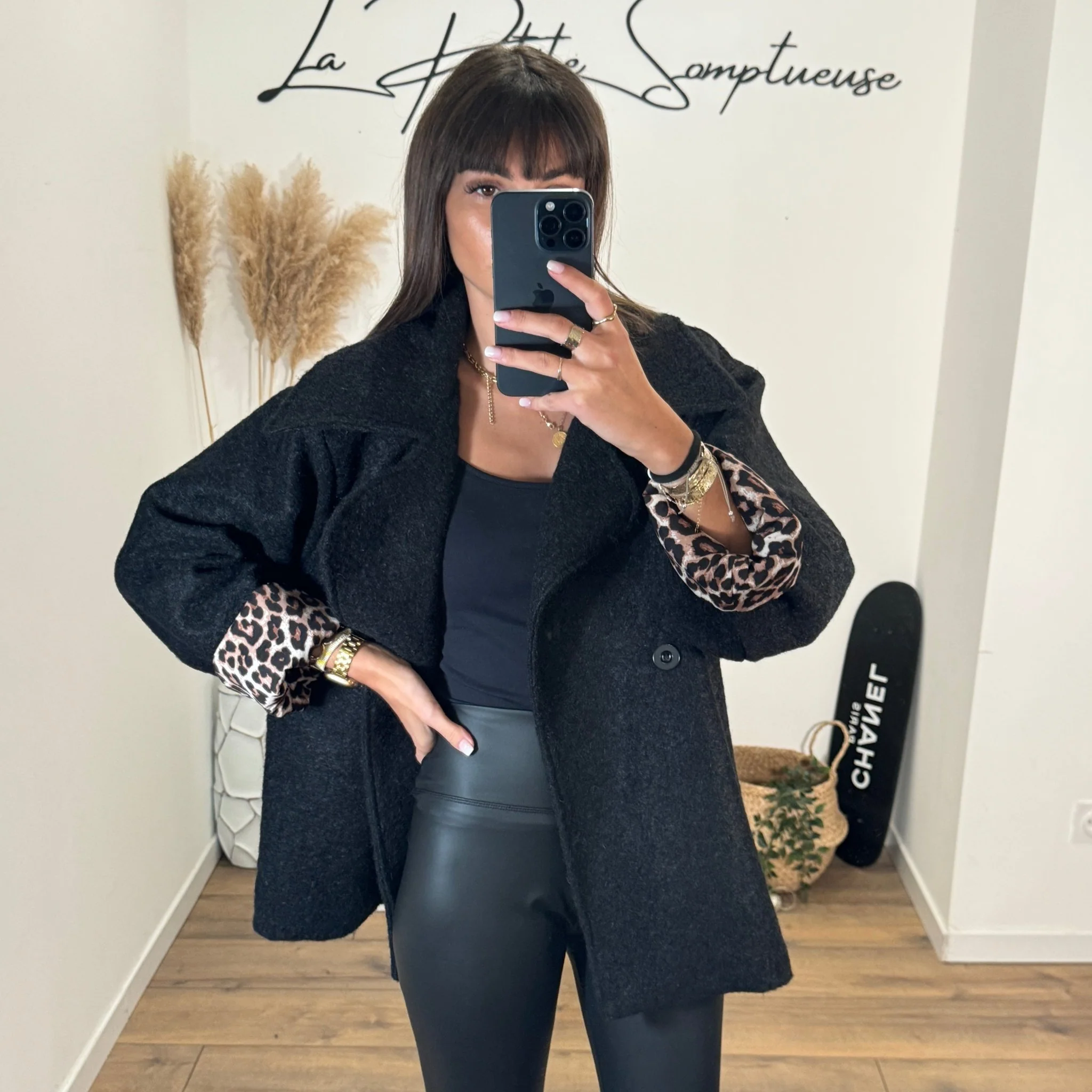 MANTEAU NOIR LEO - Image 2