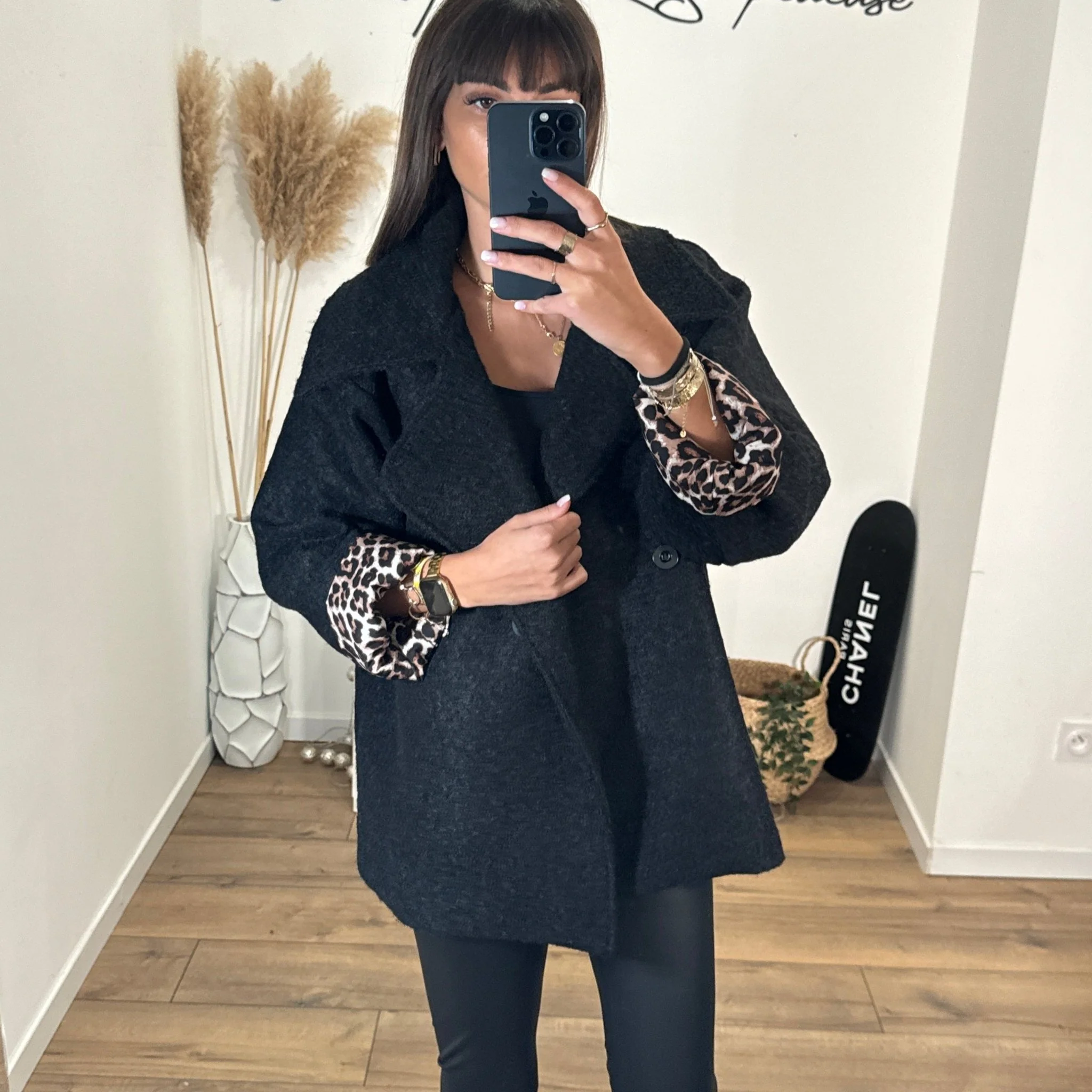 MANTEAU NOIR LEO - Image 3