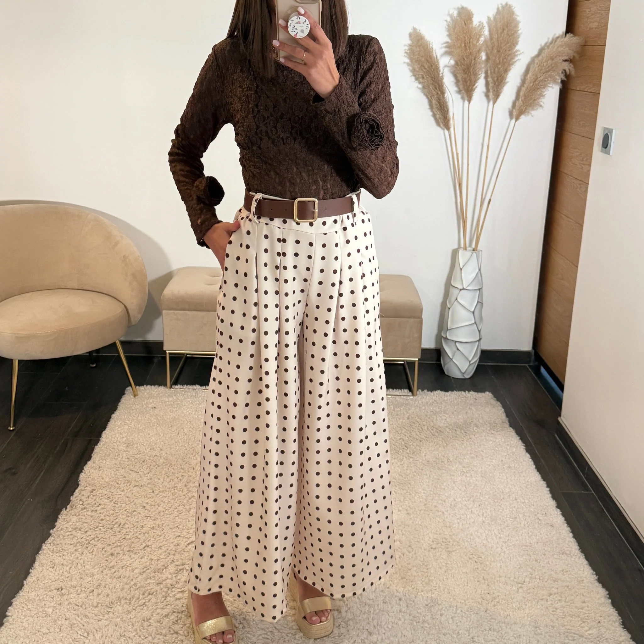 PANTALON BEIGE POIS PENNY - Image 2