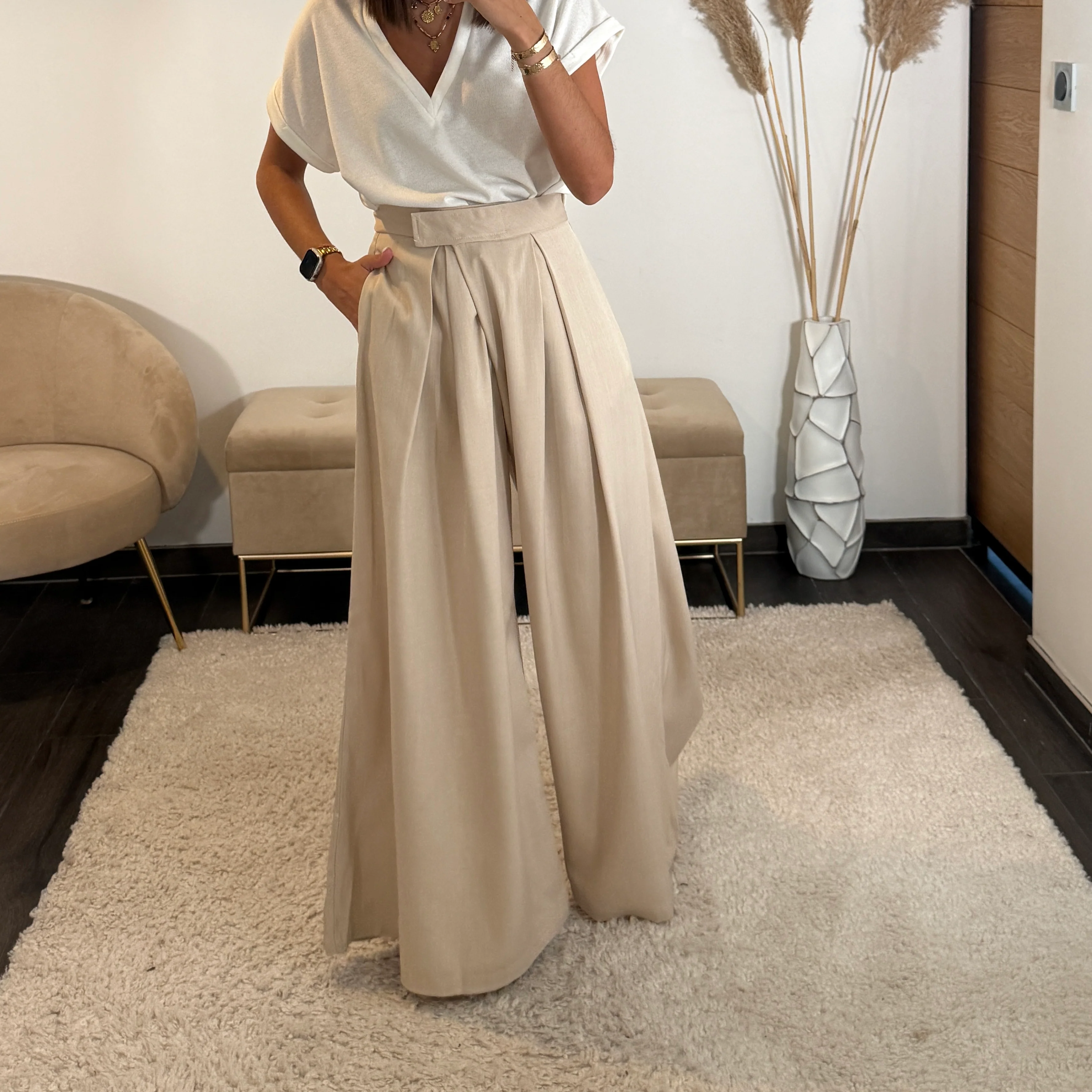 PANTALON BEIGE SCRATCH