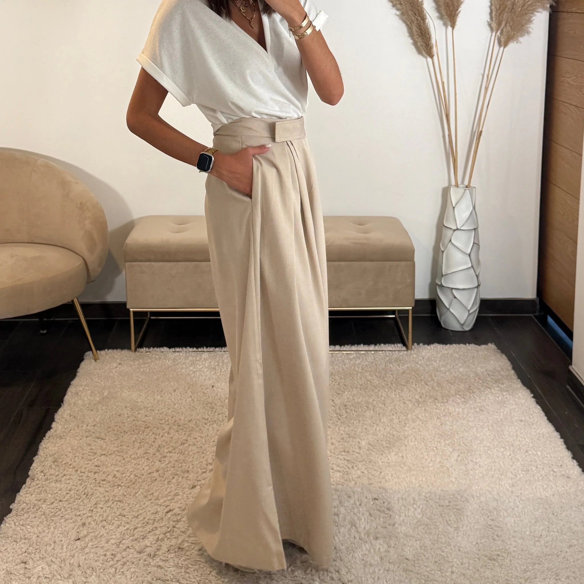 PANTALON BEIGE SCRATCH - Image 2
