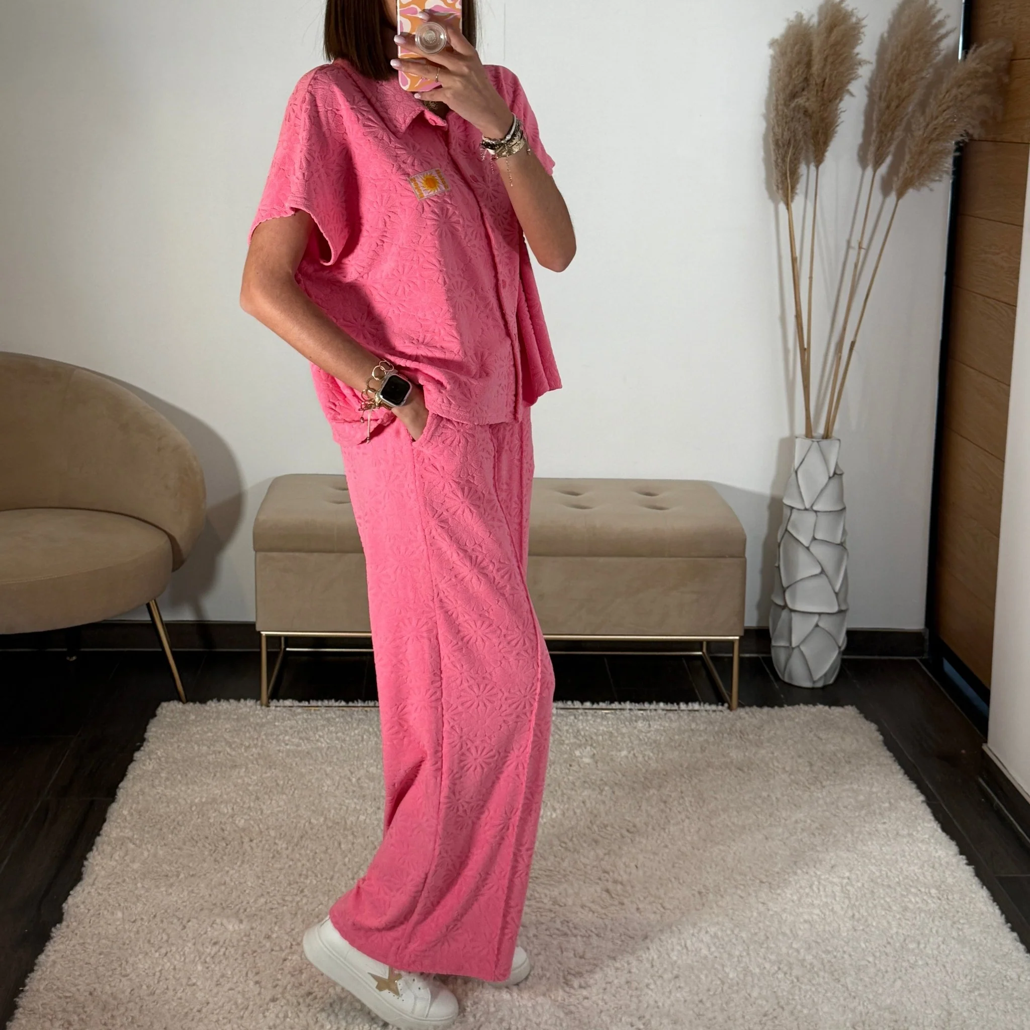 PANTALON EPONGE ROSE MELIO - Image 3