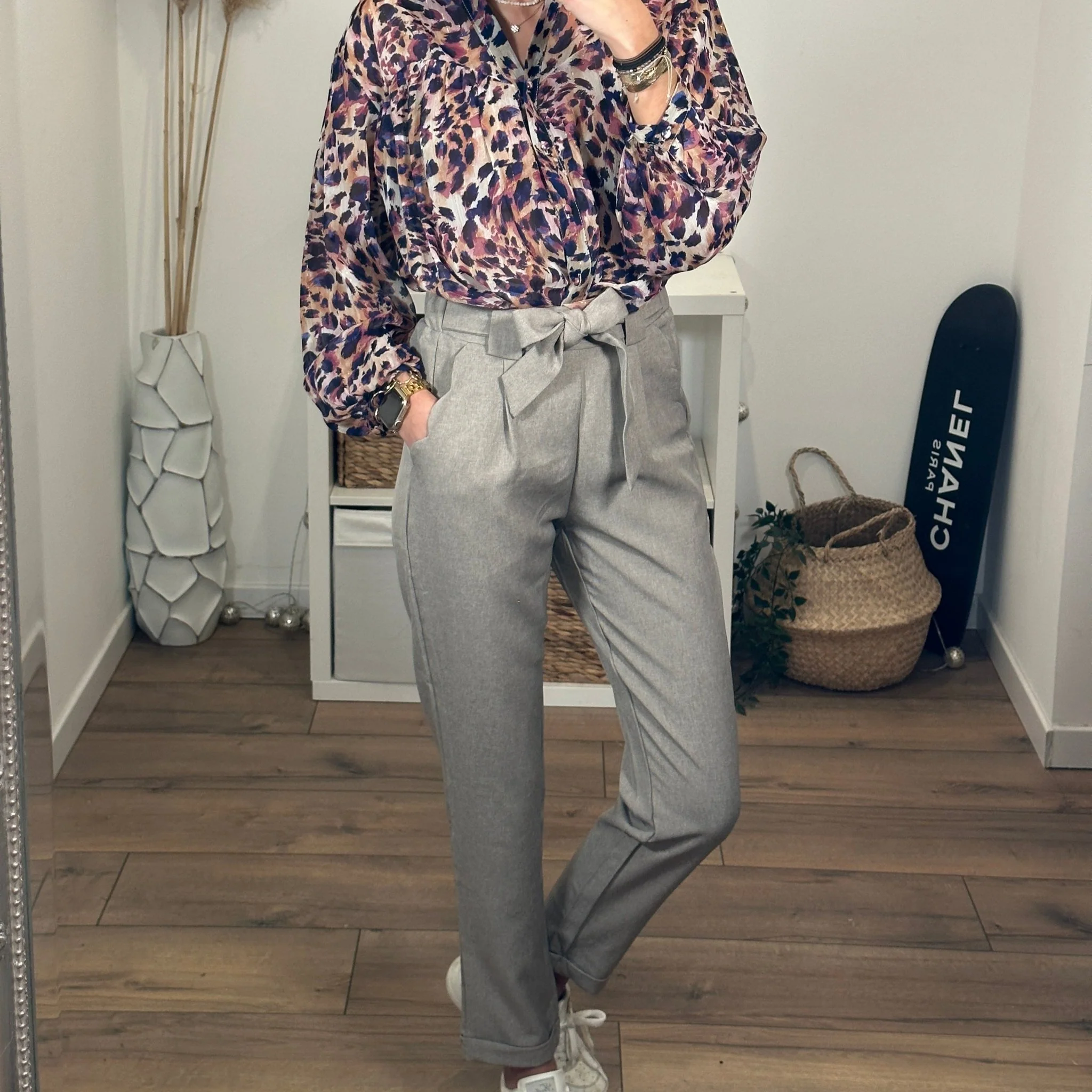 PANTALON GRIS/TAUPE GABY