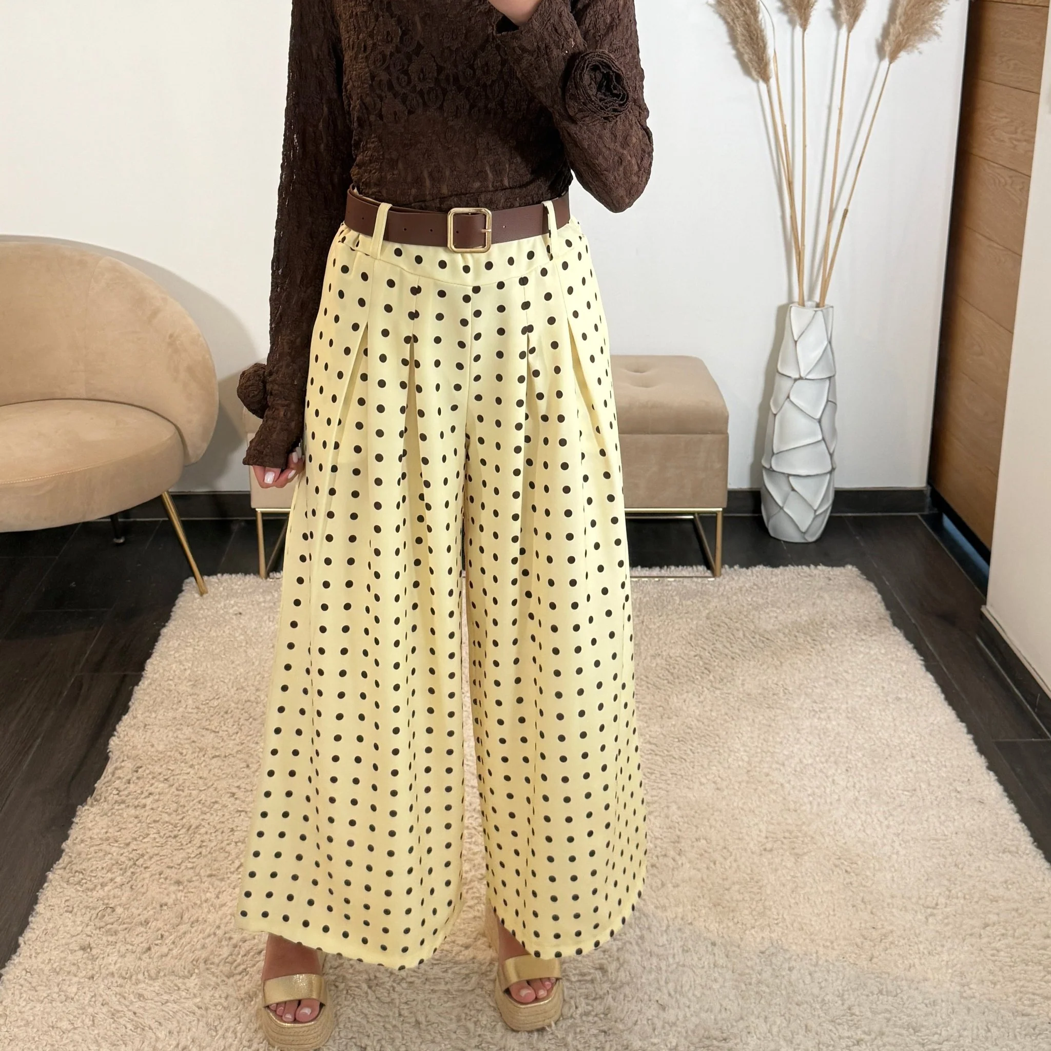 PANTALON JAUNE POIS PENNY - Image 2