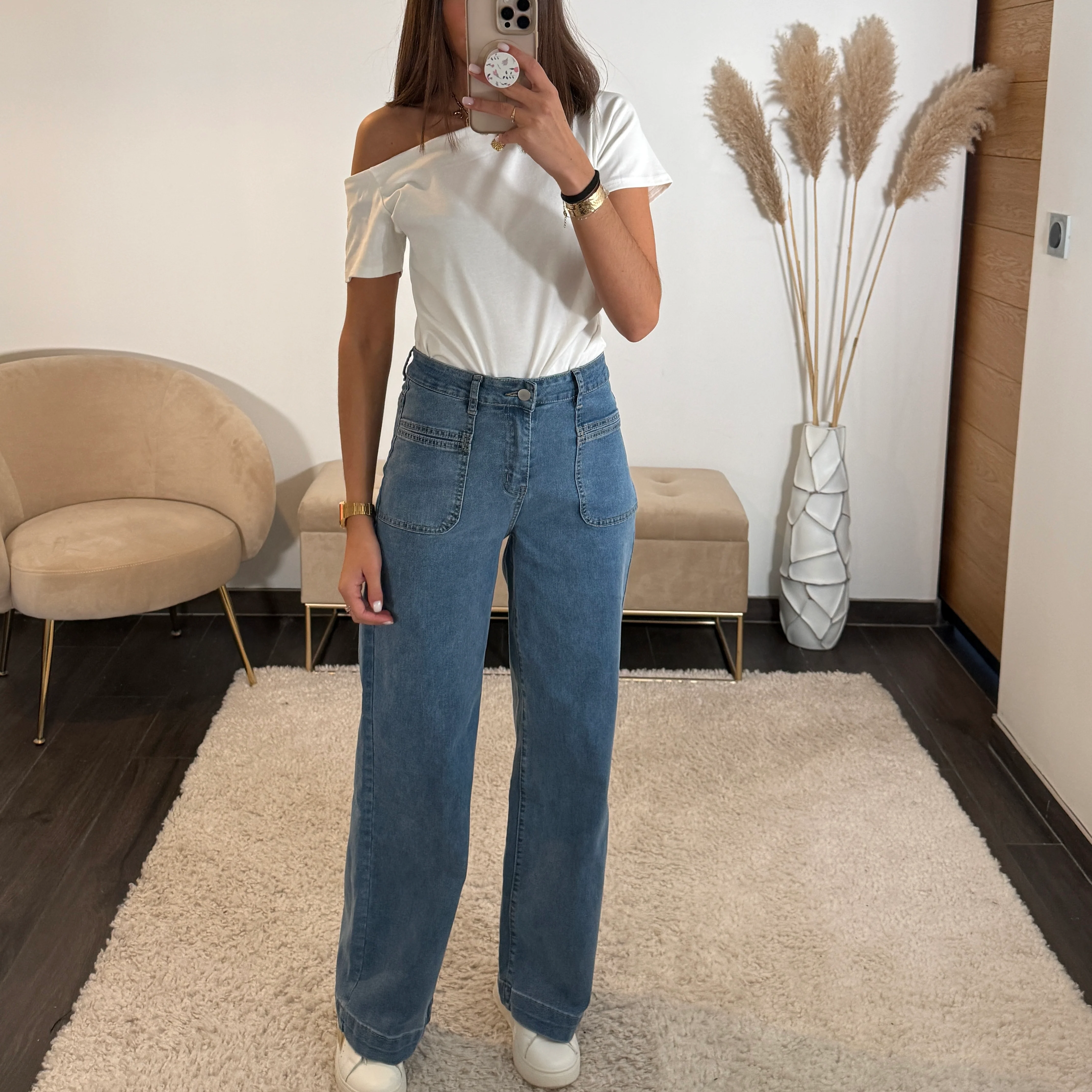 PANTALON JEAN BLEU LAUREN