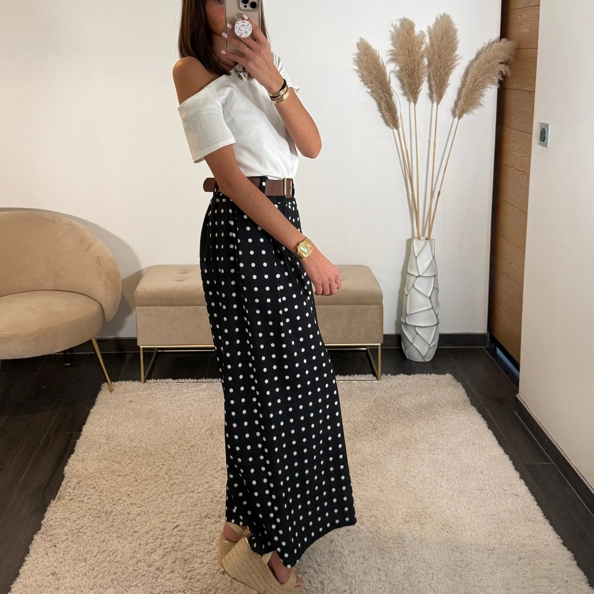 PANTALON NOIR POIS PENNY - Image 3