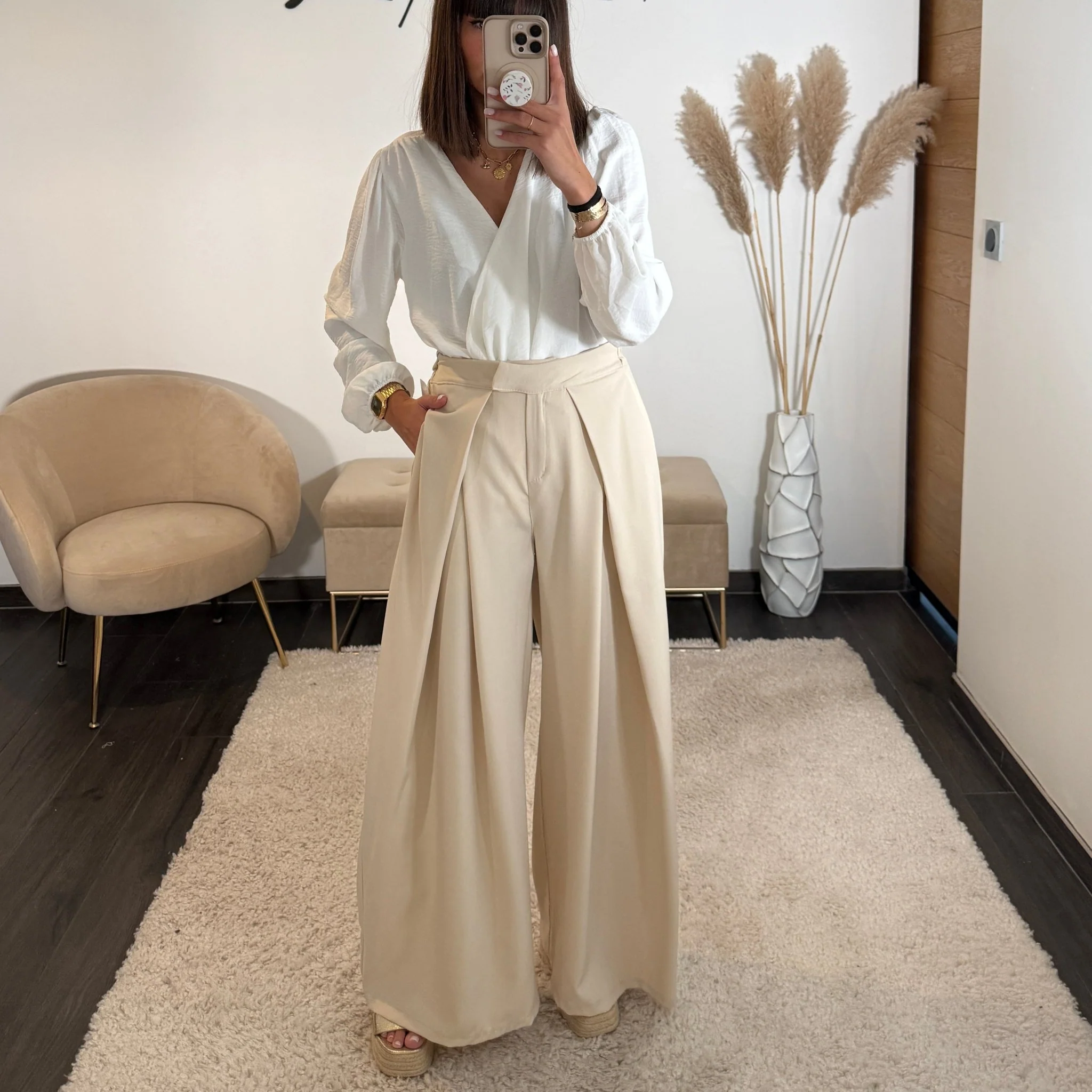 PANTALON OVERSIZE BEIGE ALEX