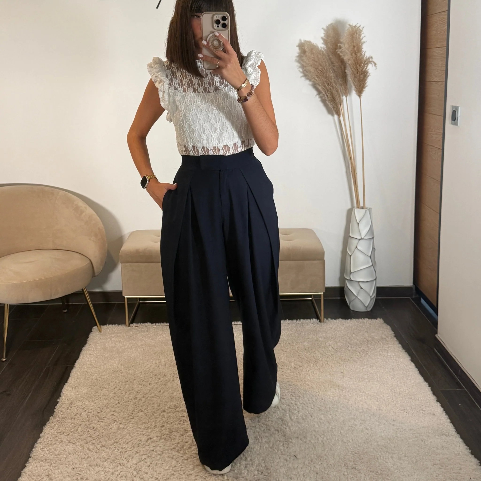 PANTALON OVERSIZE BLEU MARINE ALEX - Image 2