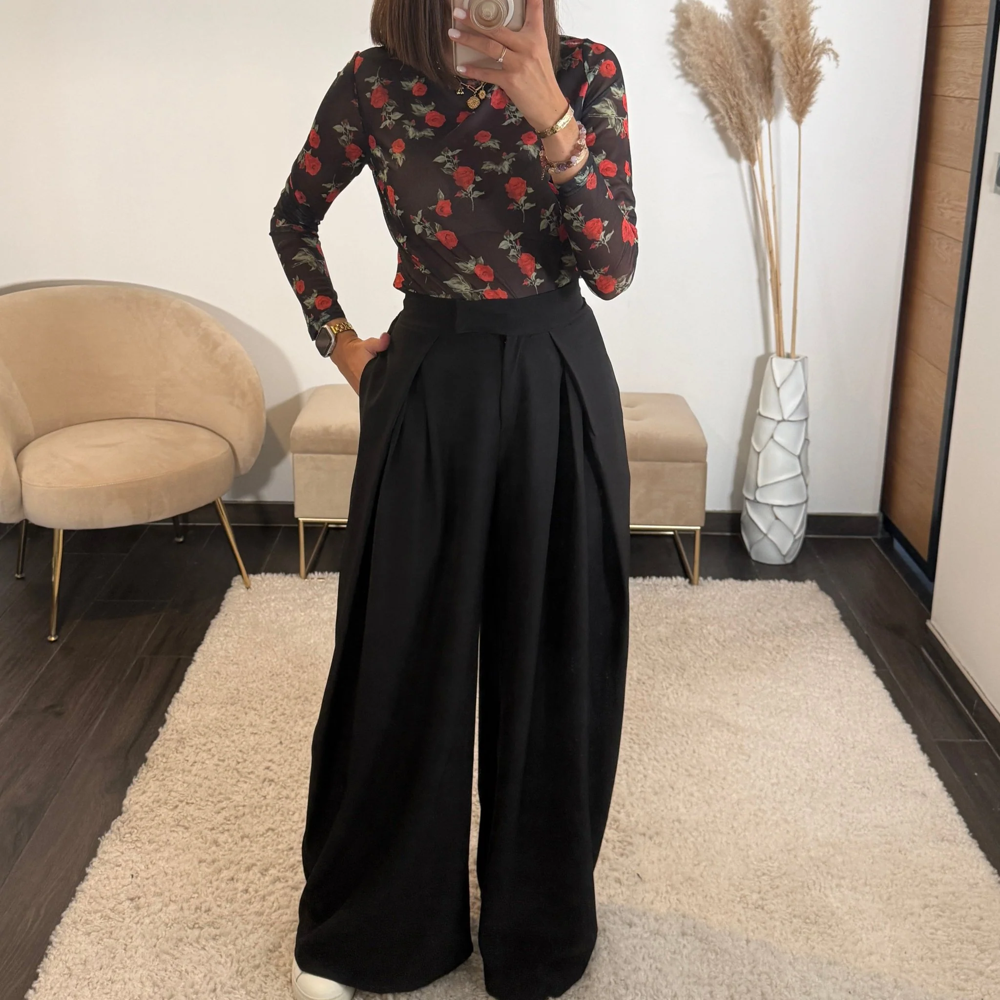 PANTALON OVERSIZE NOIR ALEX - Image 2