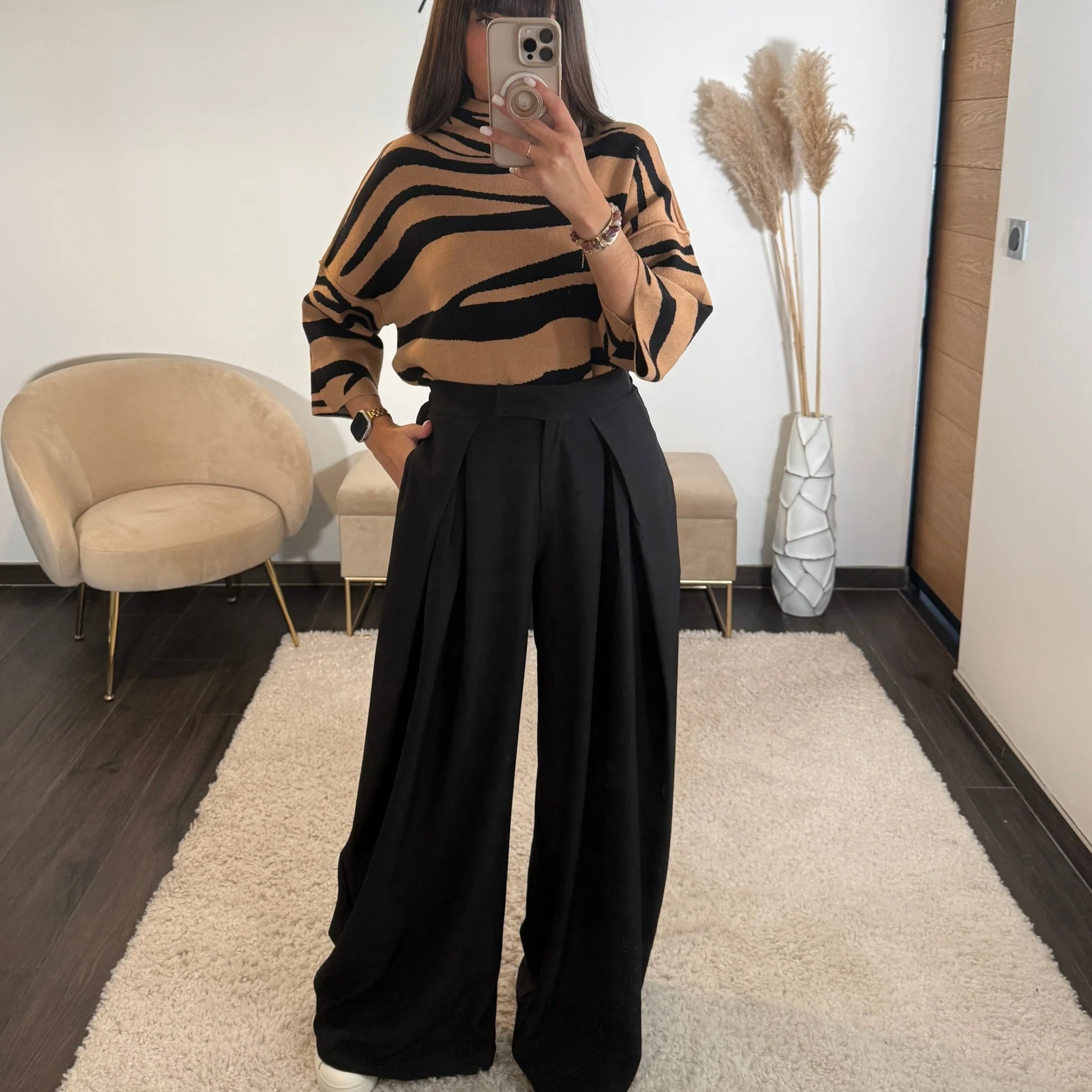PANTALON OVERSIZE NOIR ALEX - Image 4