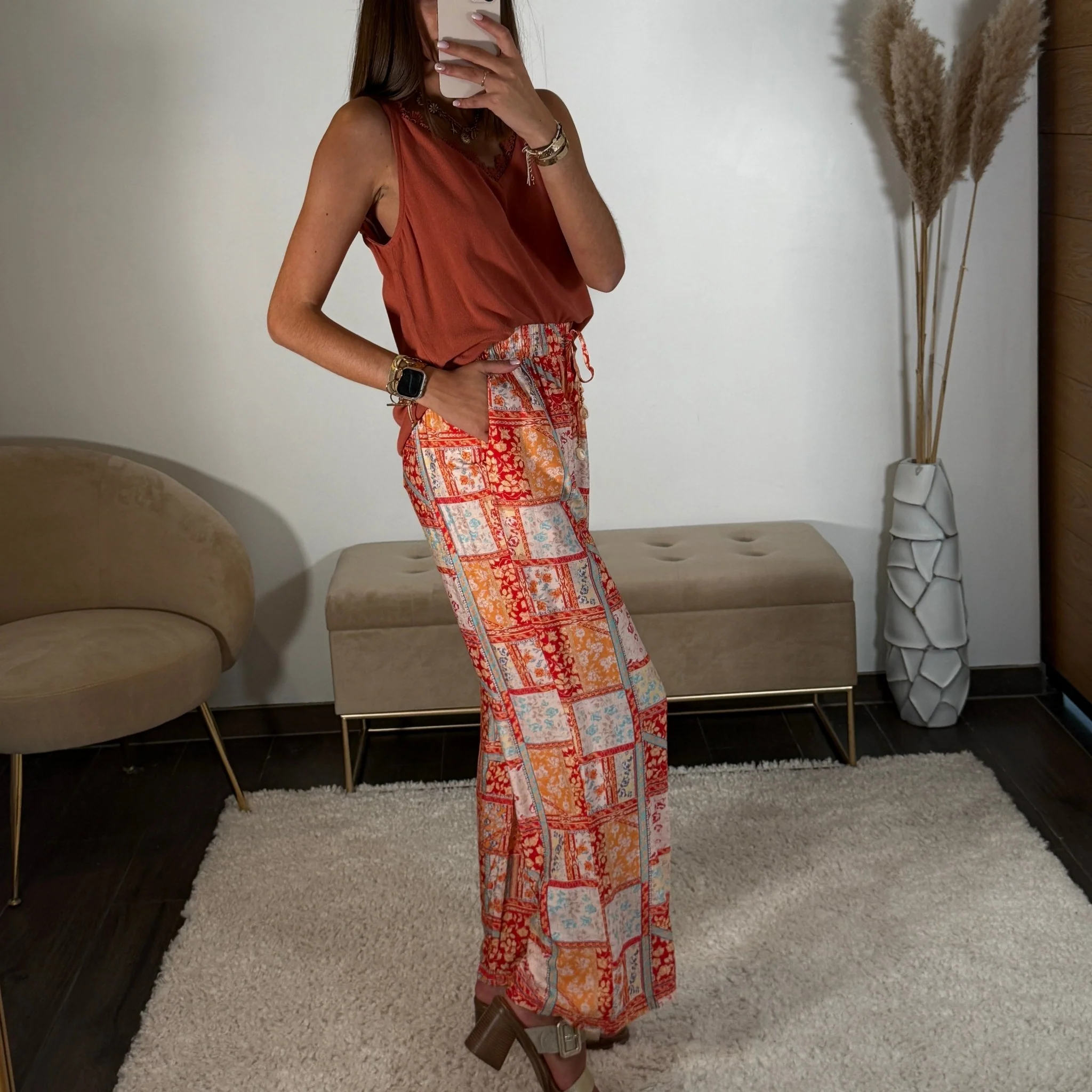 PANTALON ROUGE ESMERA - Image 3