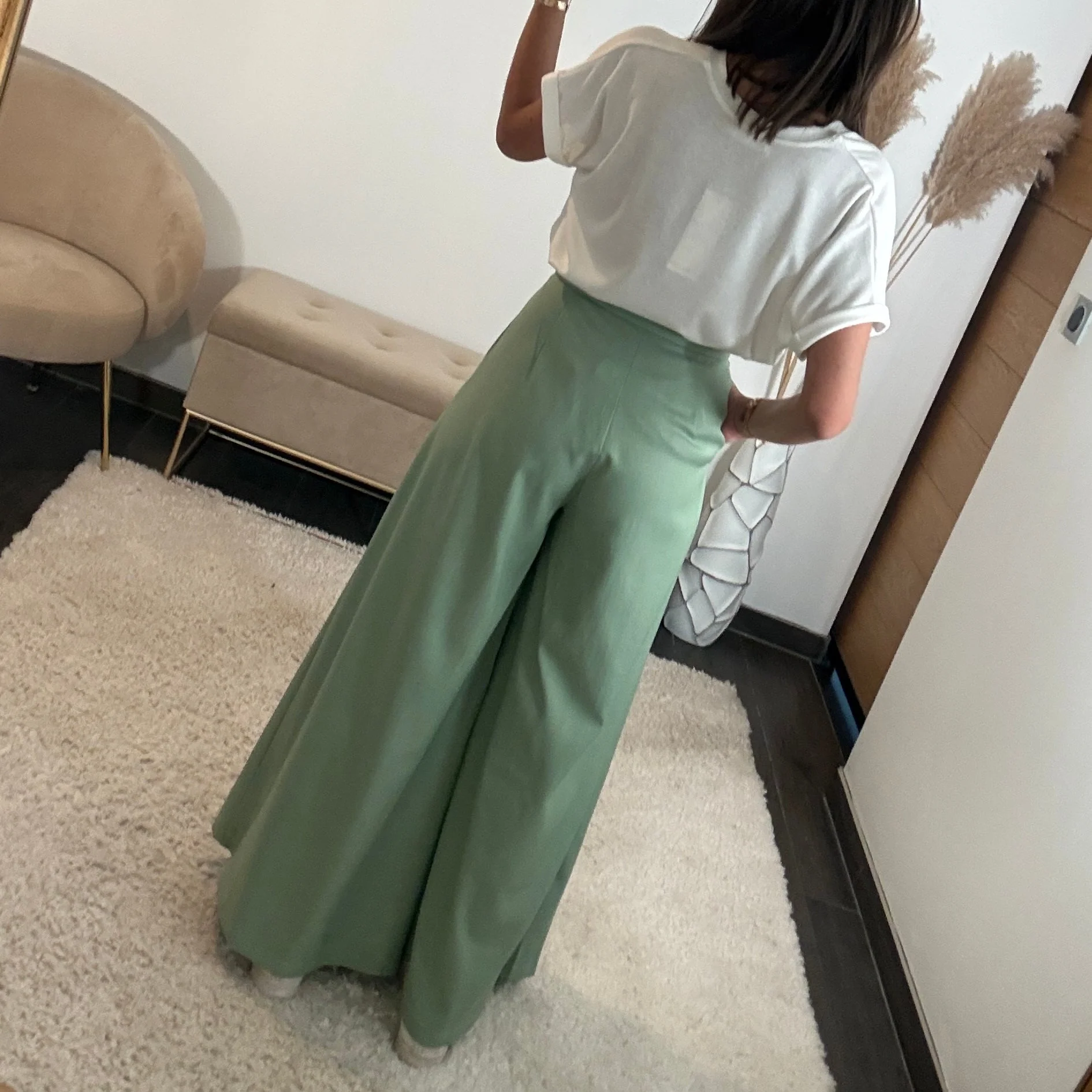 PANTALON VERT SAUGE SCRATCH - Image 4