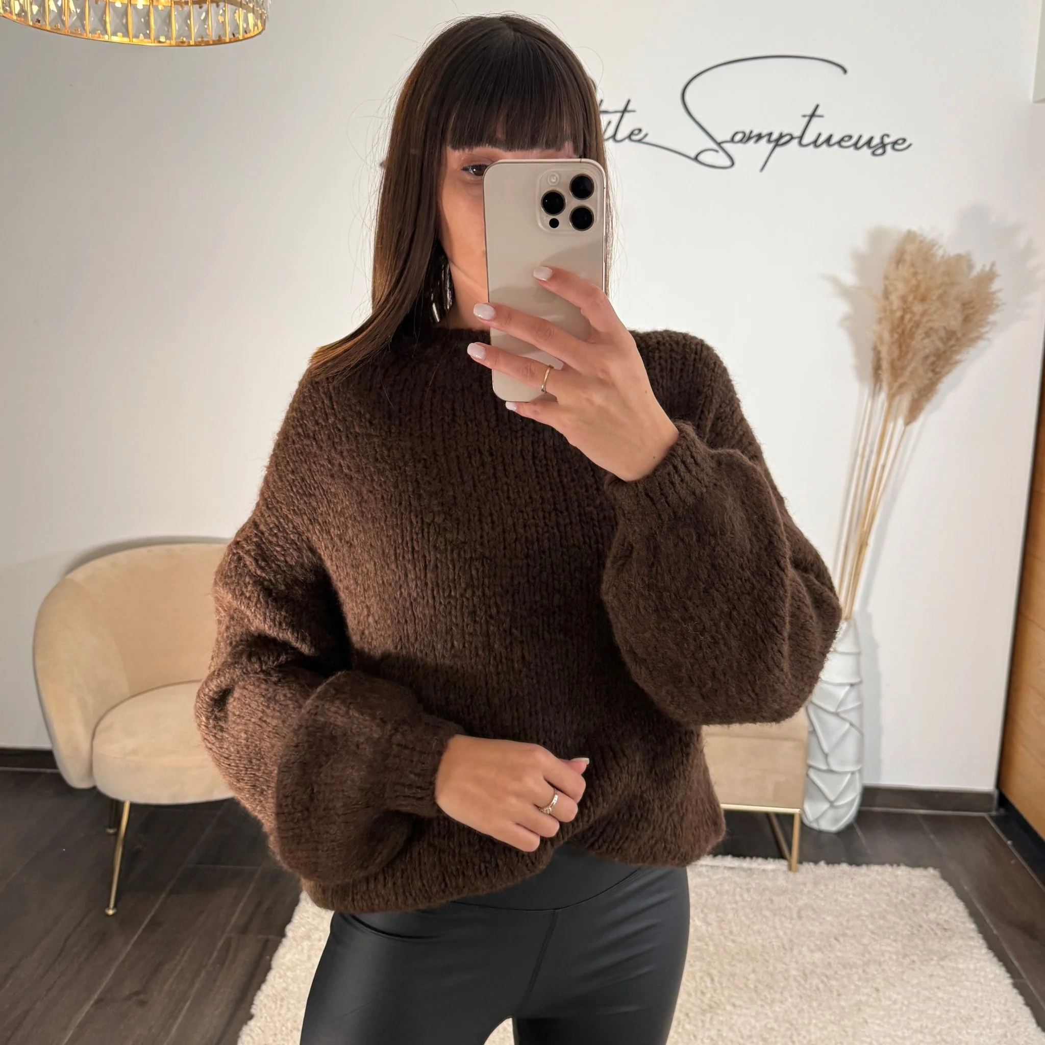 PULL AVEC LAINE CHOCO DIANA