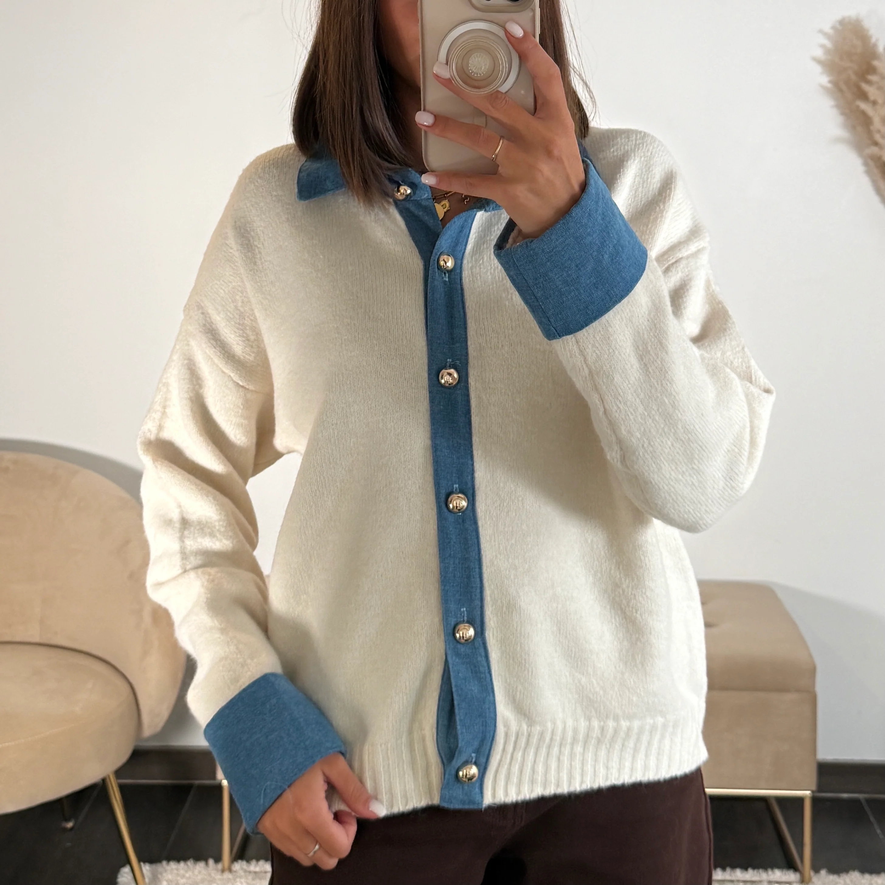 PULL BEIGE ET JEAN VIRGIL - Image 3
