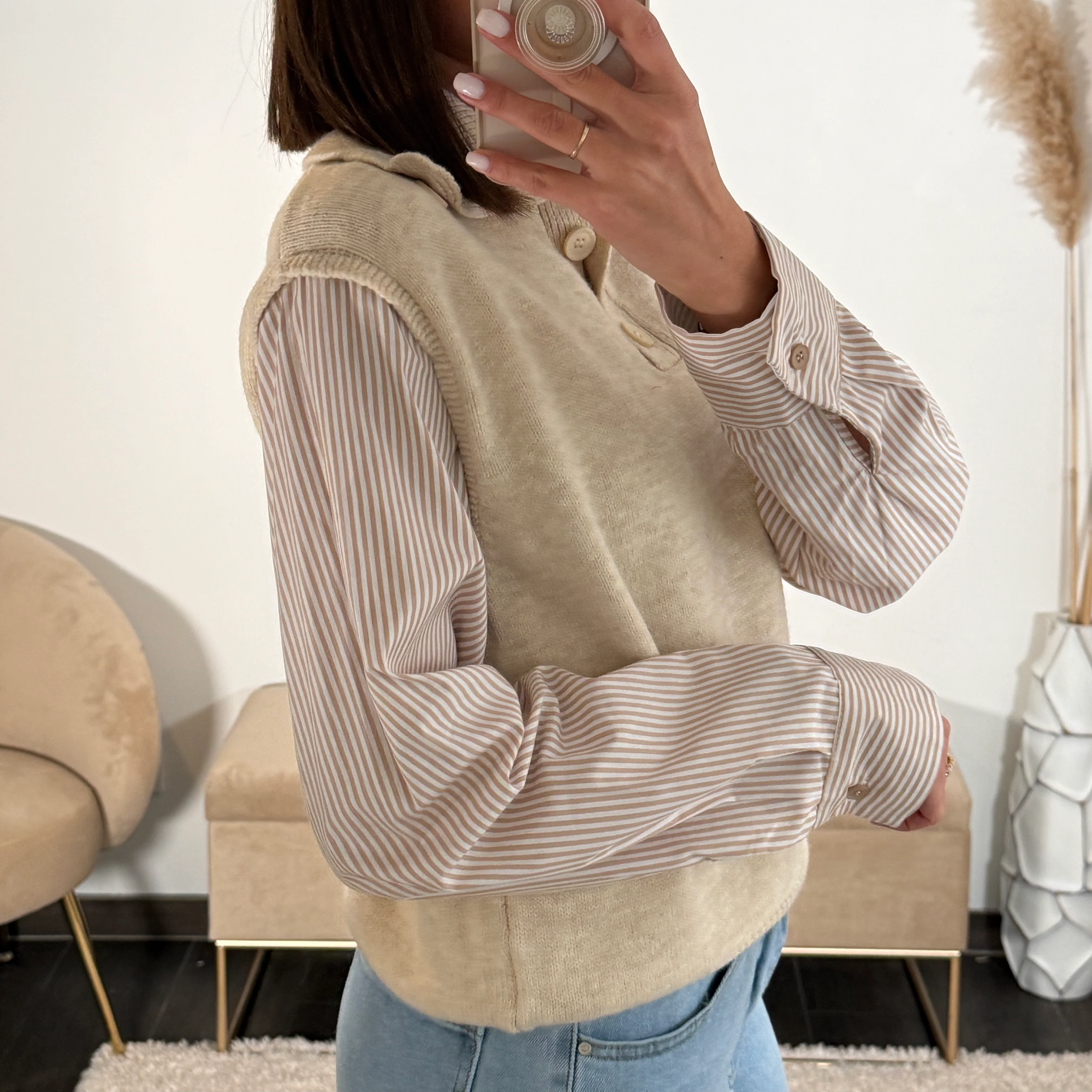 PULL/CHEMISE BEIGE JOEY - Image 3