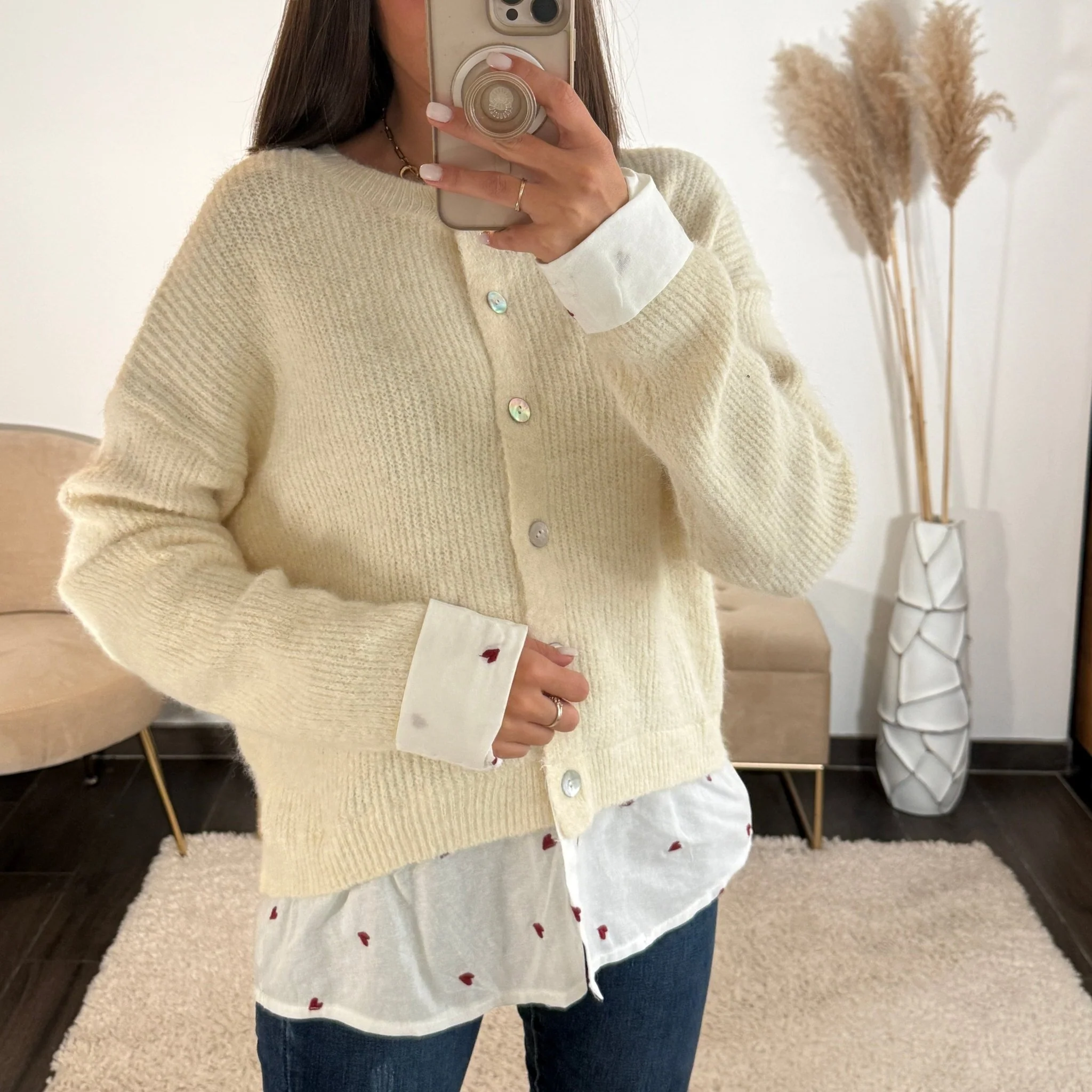 PULL CHEMISE BEIGE LOVE