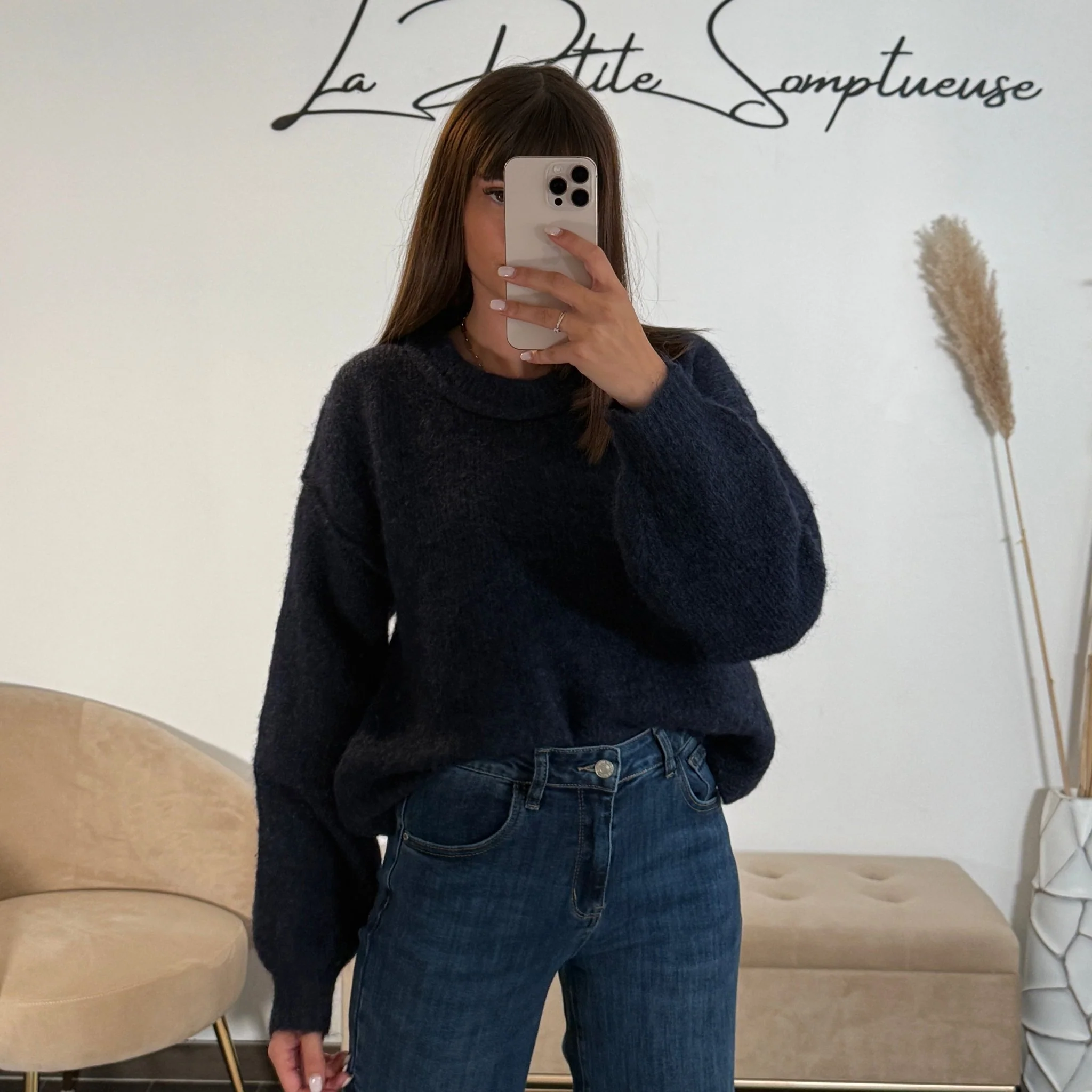 PULL EN LAINE BLEU MARINE FELIX - Image 3