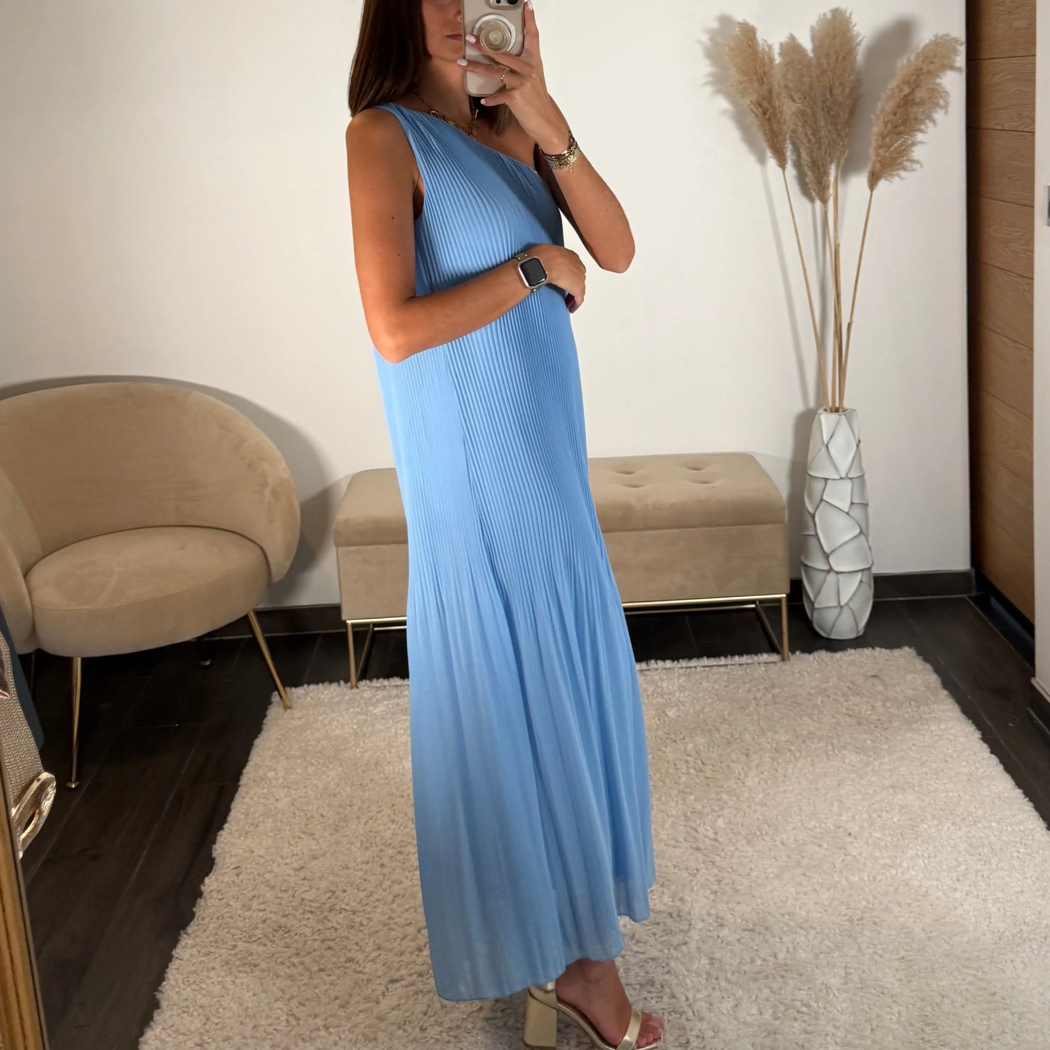 ROBE ASYMETRIQUE BABY BLUE VALERIA - Image 4
