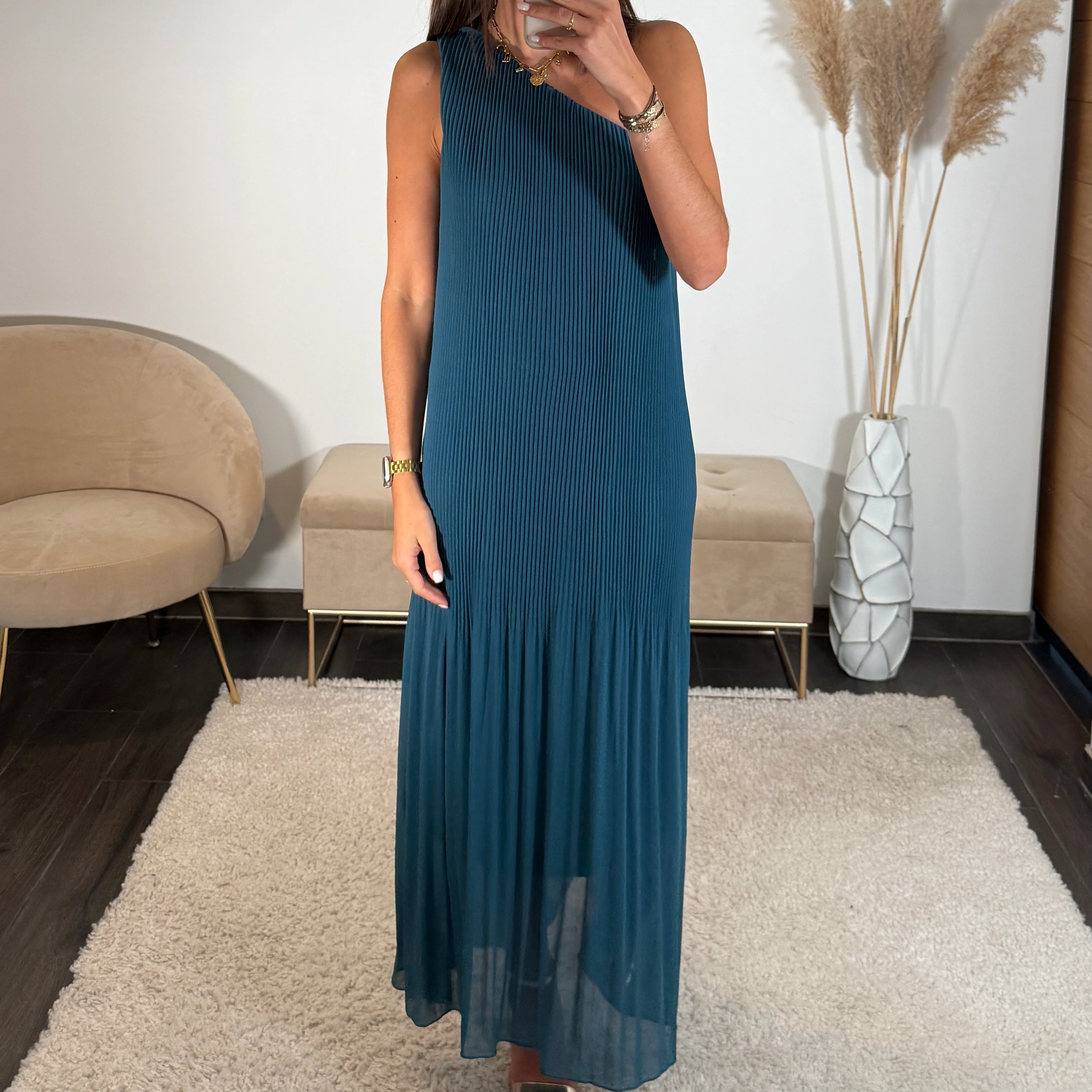ROBE ASYMETRIQUE BLEUE VALERIA - Image 3