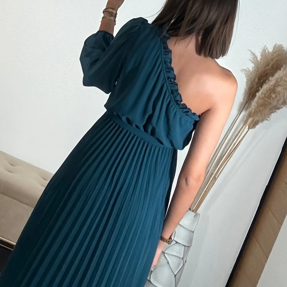 ROBE ASYMETRIQUE BLEUE PERRINE - Image 3