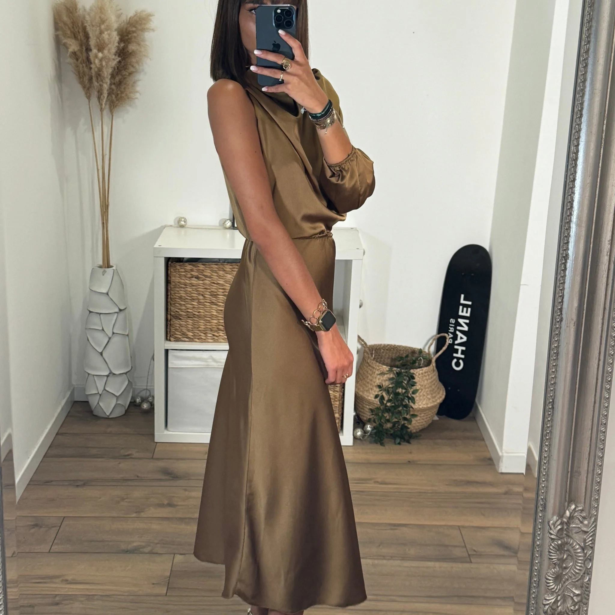 ROBE ASYMETRIQUE CAMEL LOLA - Image 4