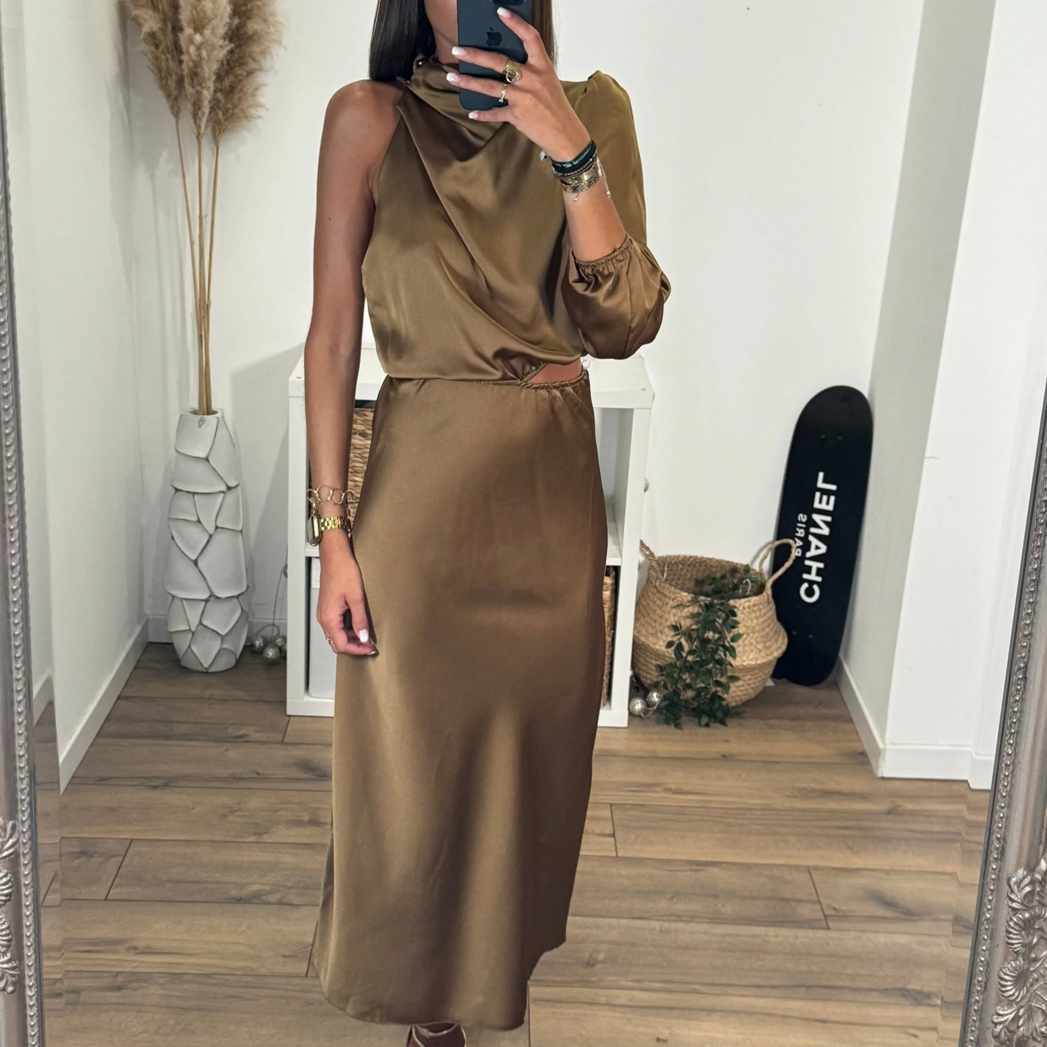 ROBE ASYMETRIQUE CAMEL LOLA - Image 5