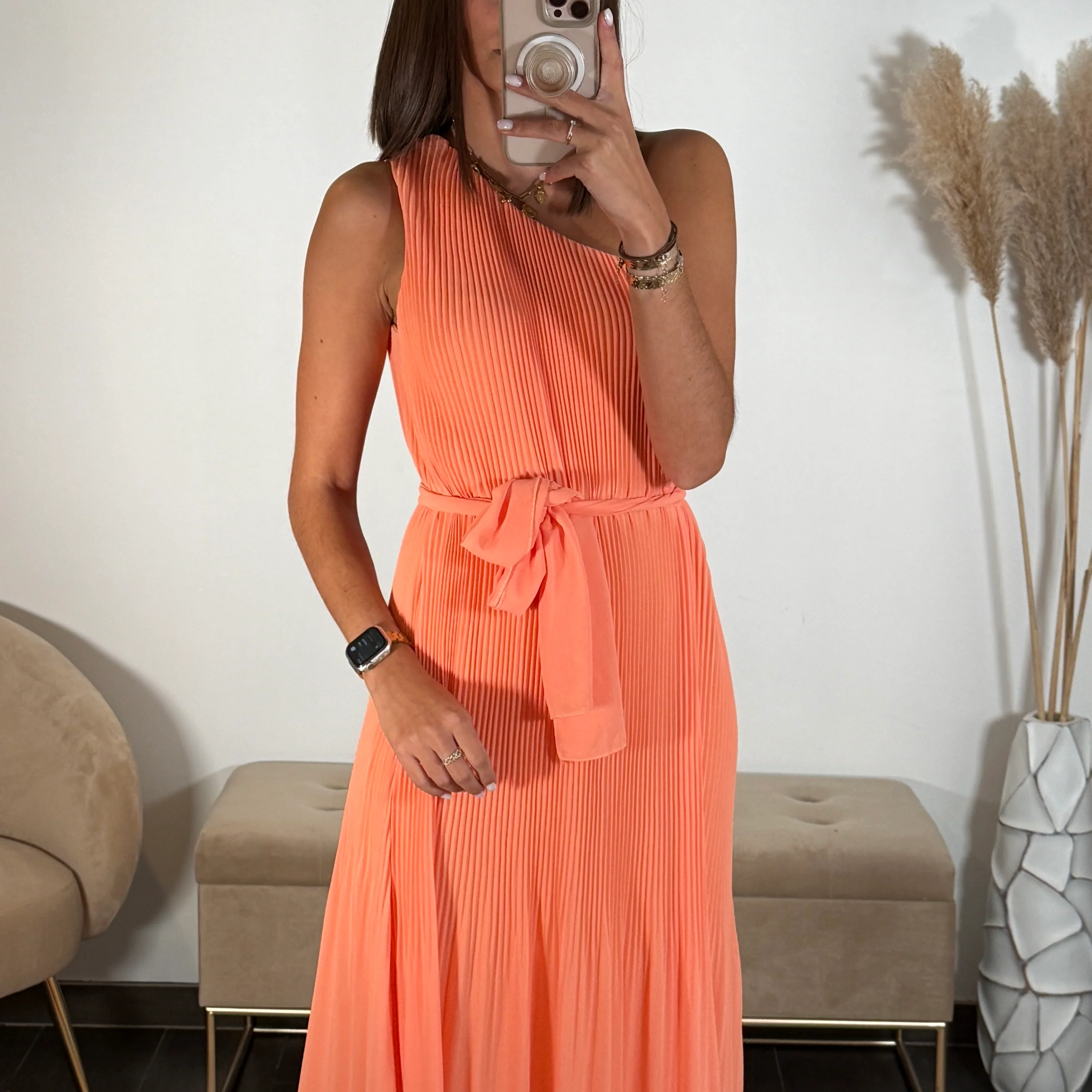 ROBE ASYMETRIQUE PECHE VALERIA - Image 6