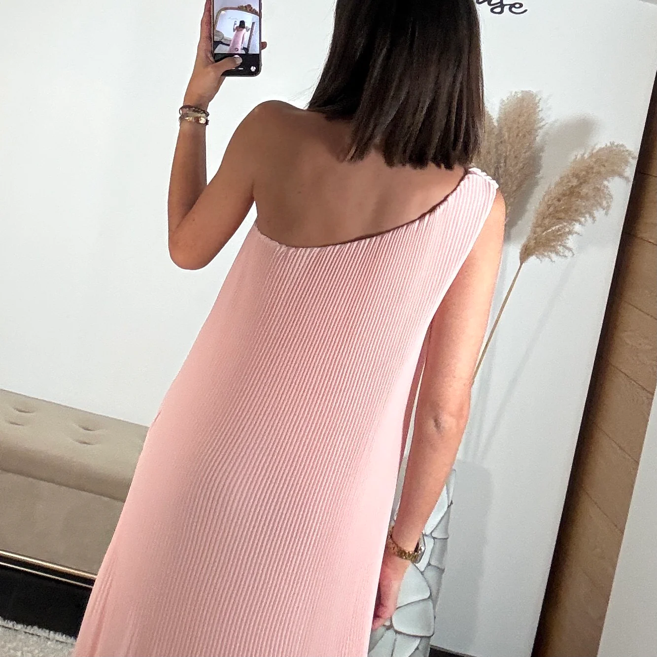 ROBE ASYMETRIQUE ROSE VALERIA - Image 3
