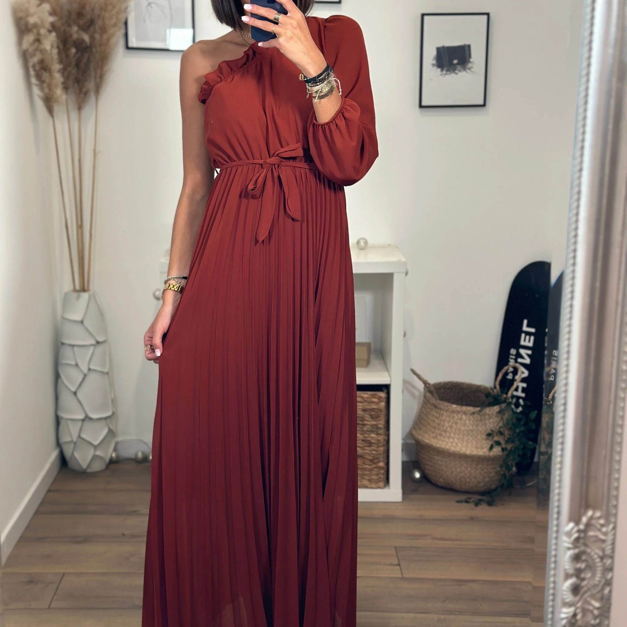 ROBE ASYMETRIQUE TERRACOTTA PERRINE - Image 6
