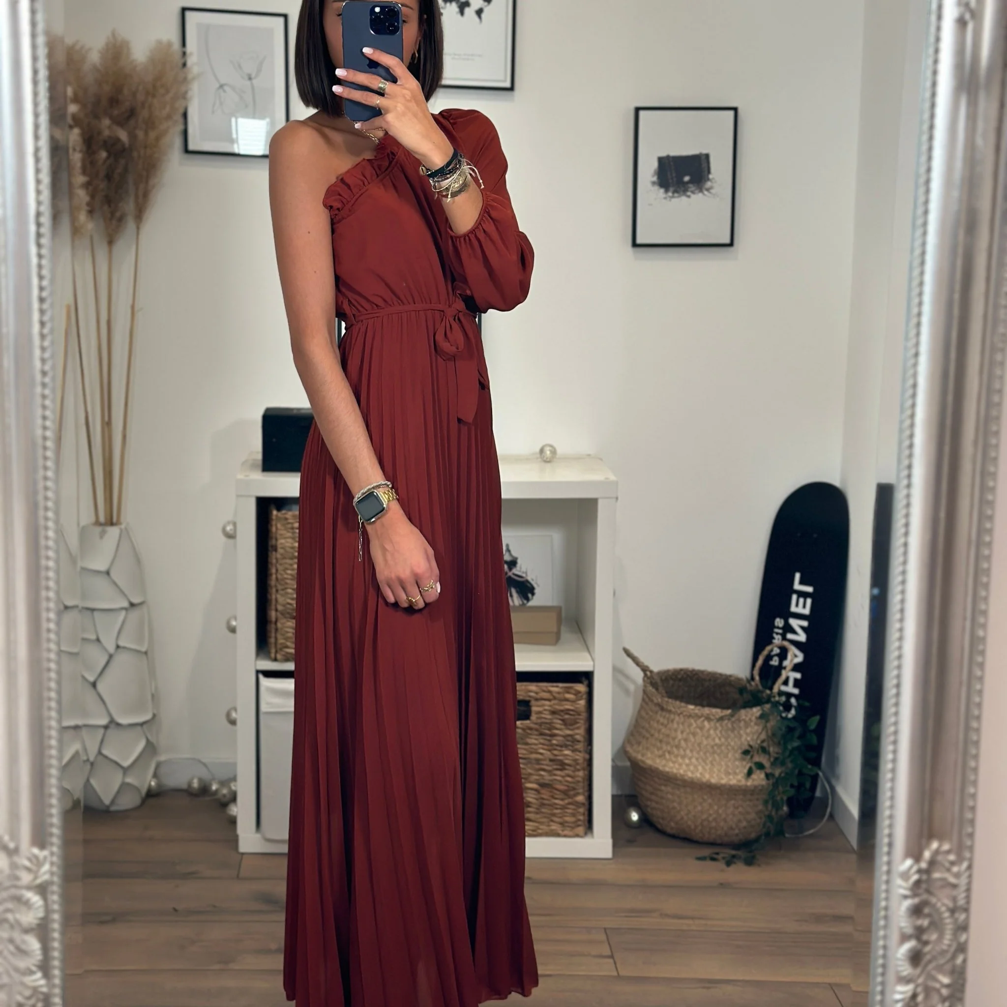 ROBE ASYMETRIQUE TERRACOTTA PERRINE - Image 7